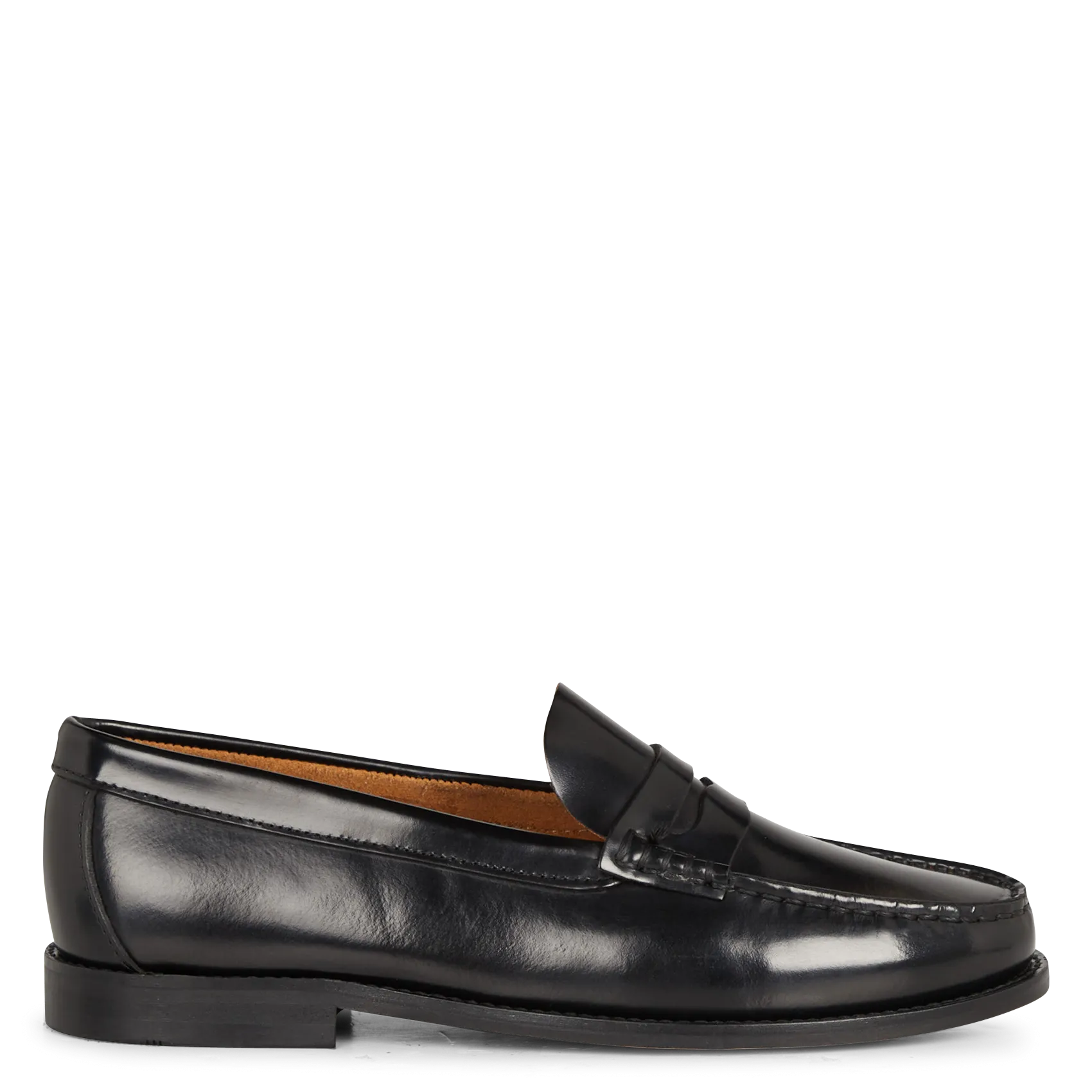 Mocassins en cuir glacé Noir ODELYA