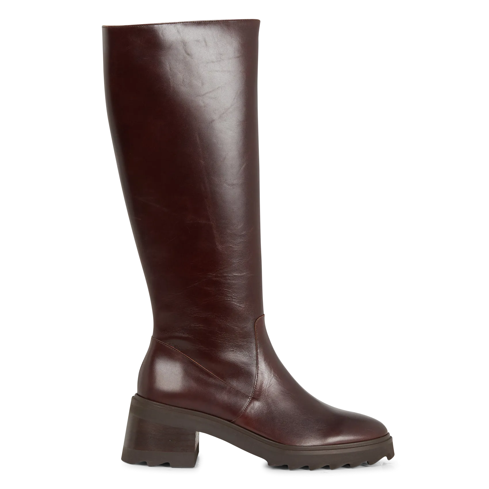 Bottes à talon en cuir Marron ENORA
