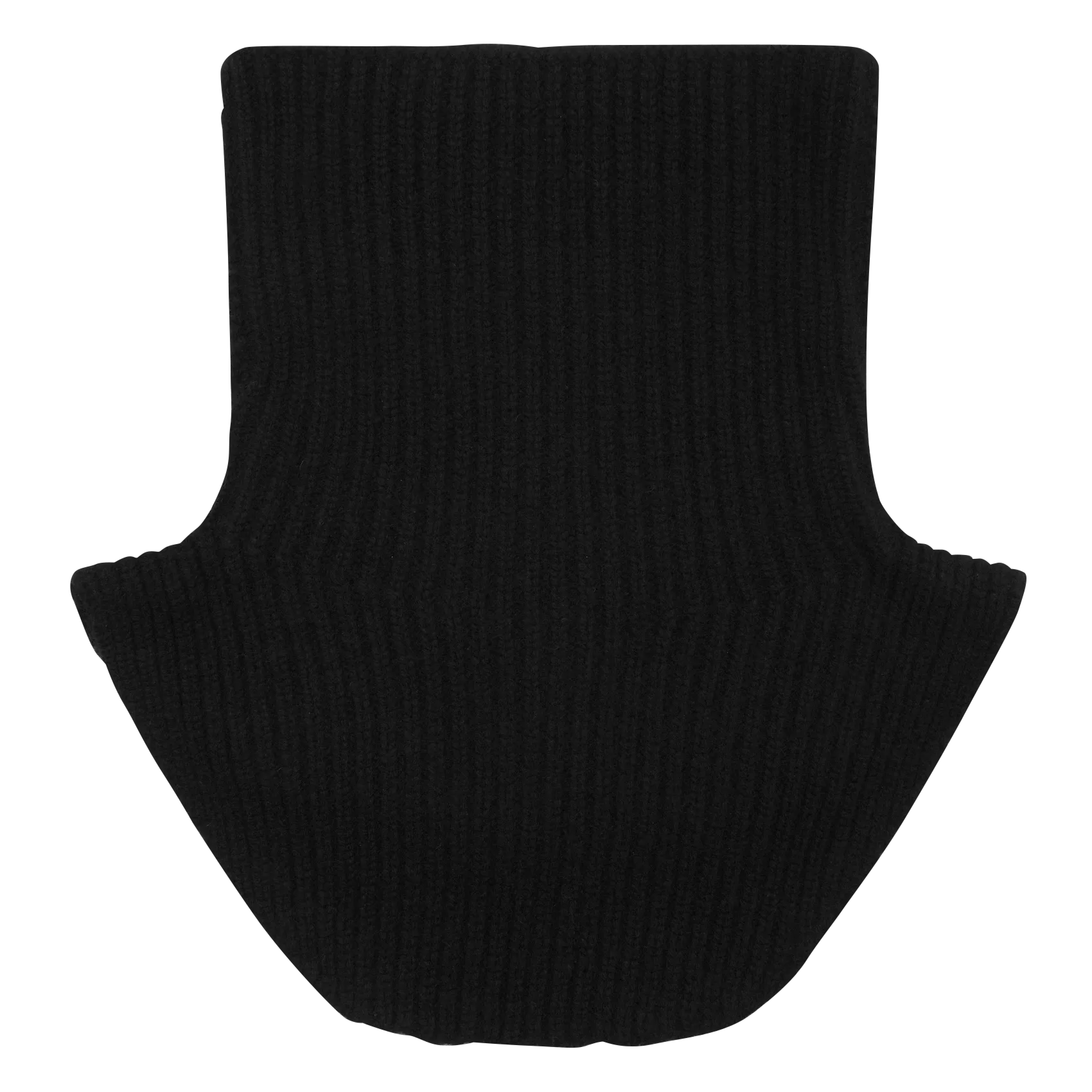 Col amovible en cachemire Noir