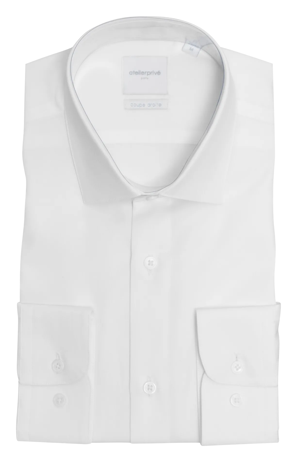 Chemise col classique regular-fit en coton Blanc