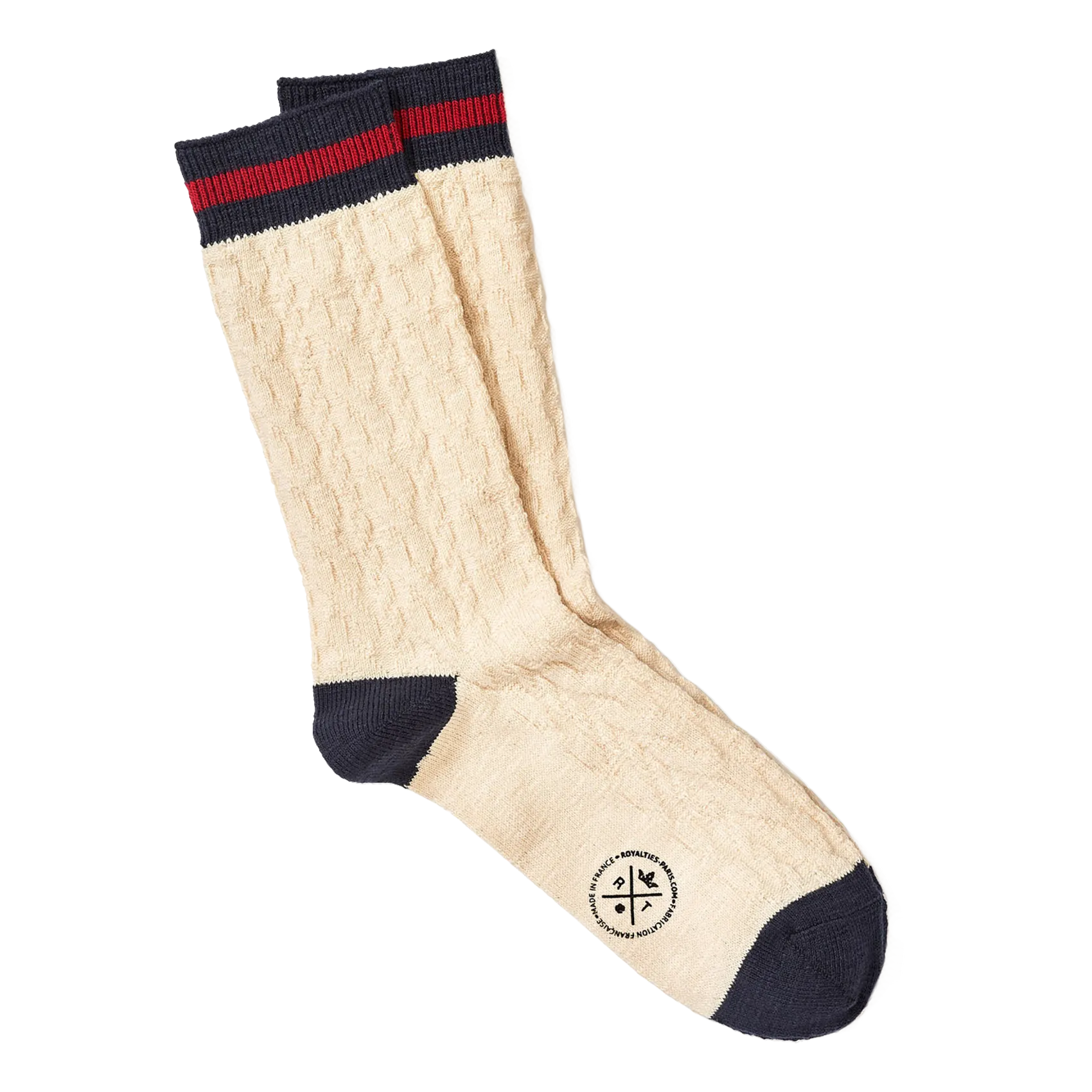 Chaussettes torsadées en coton mélangé Blanc BOBBY