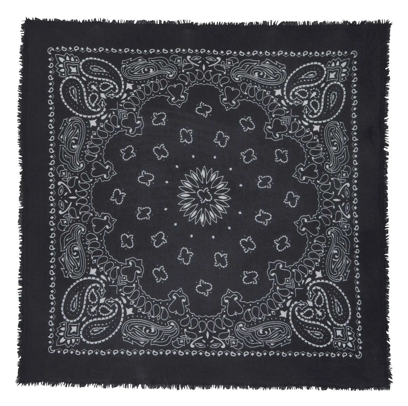 Echarpe en cachemire à imprimé Noir HACHIKO