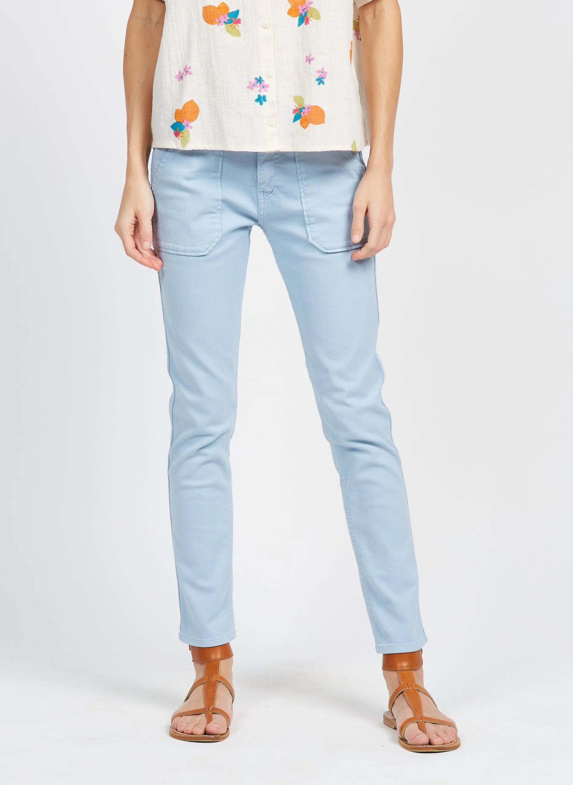 Jean slim en coton mélangé Jean Délavé PIERCE