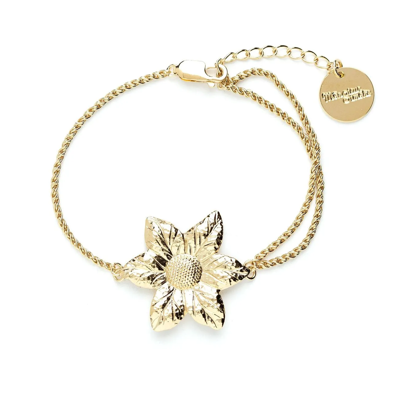 Bracelet fleur plaqué argent Doré HESPÉRIS