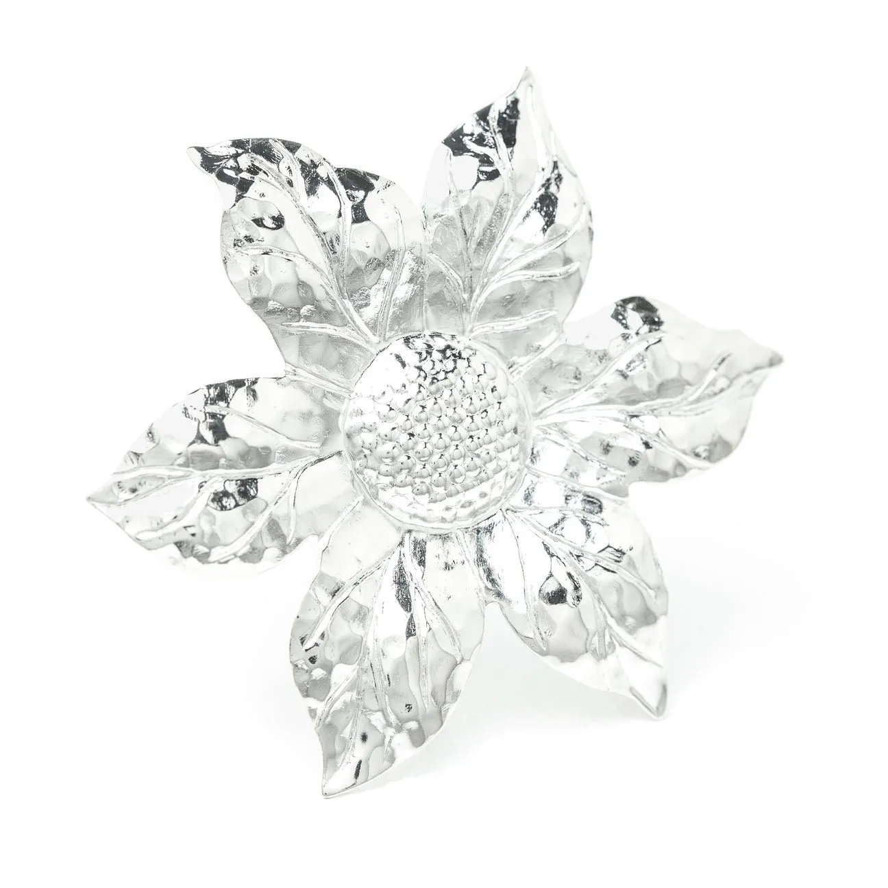 Maxi barrette fleur doré à l'or fin Argent HESPÉRIS