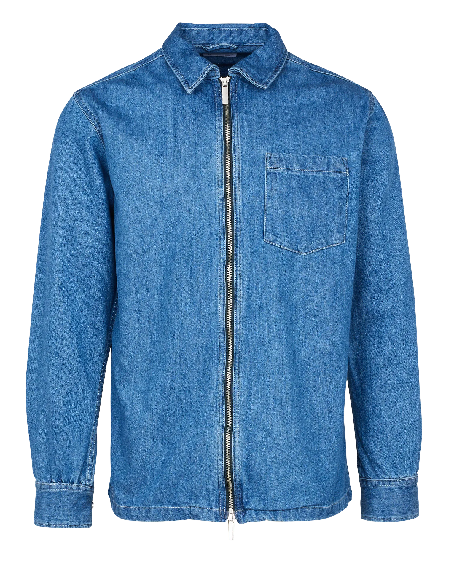 Surchemise denim en coton bio Bleu