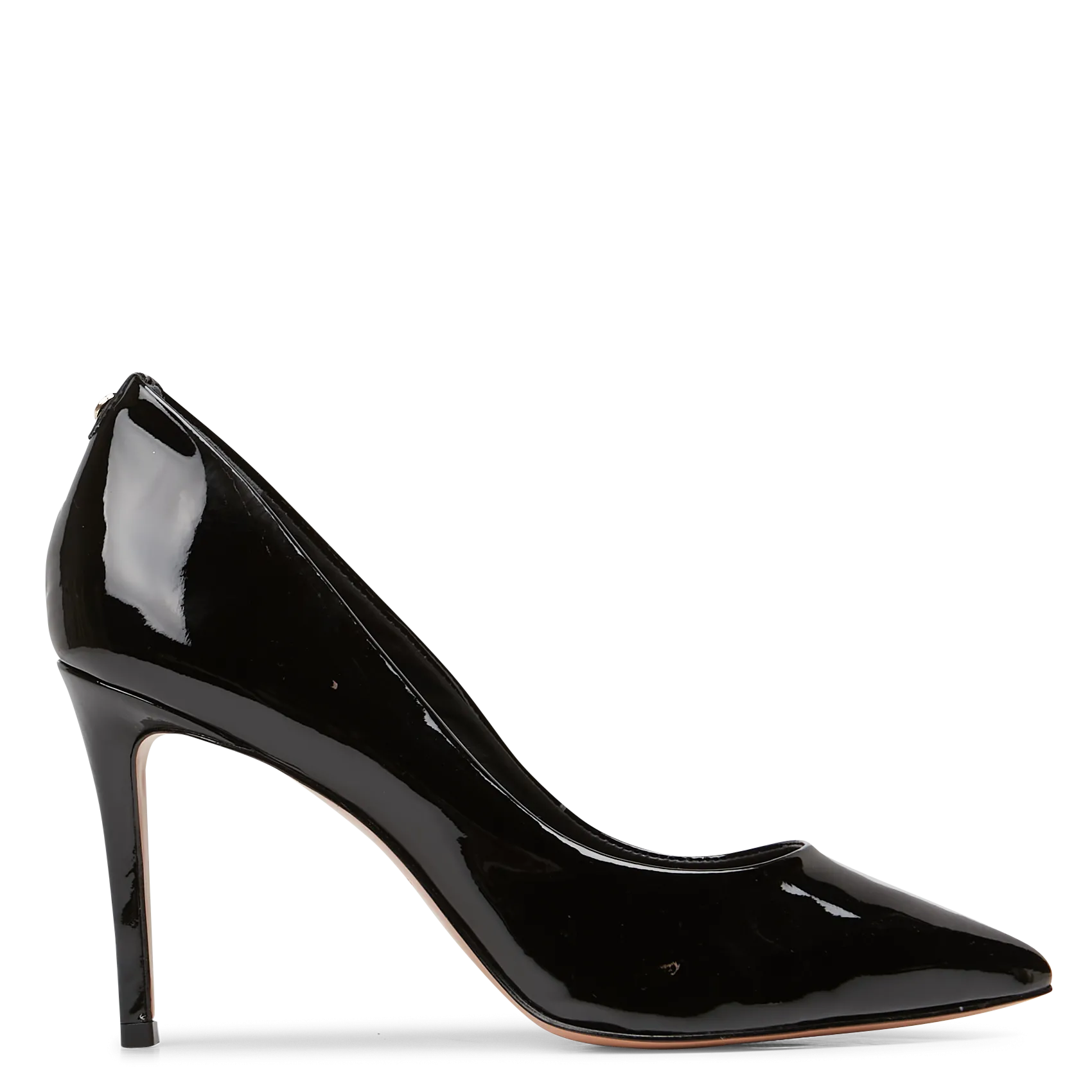 Escarpins bout pointu en cuir vernis Noir AZOA2