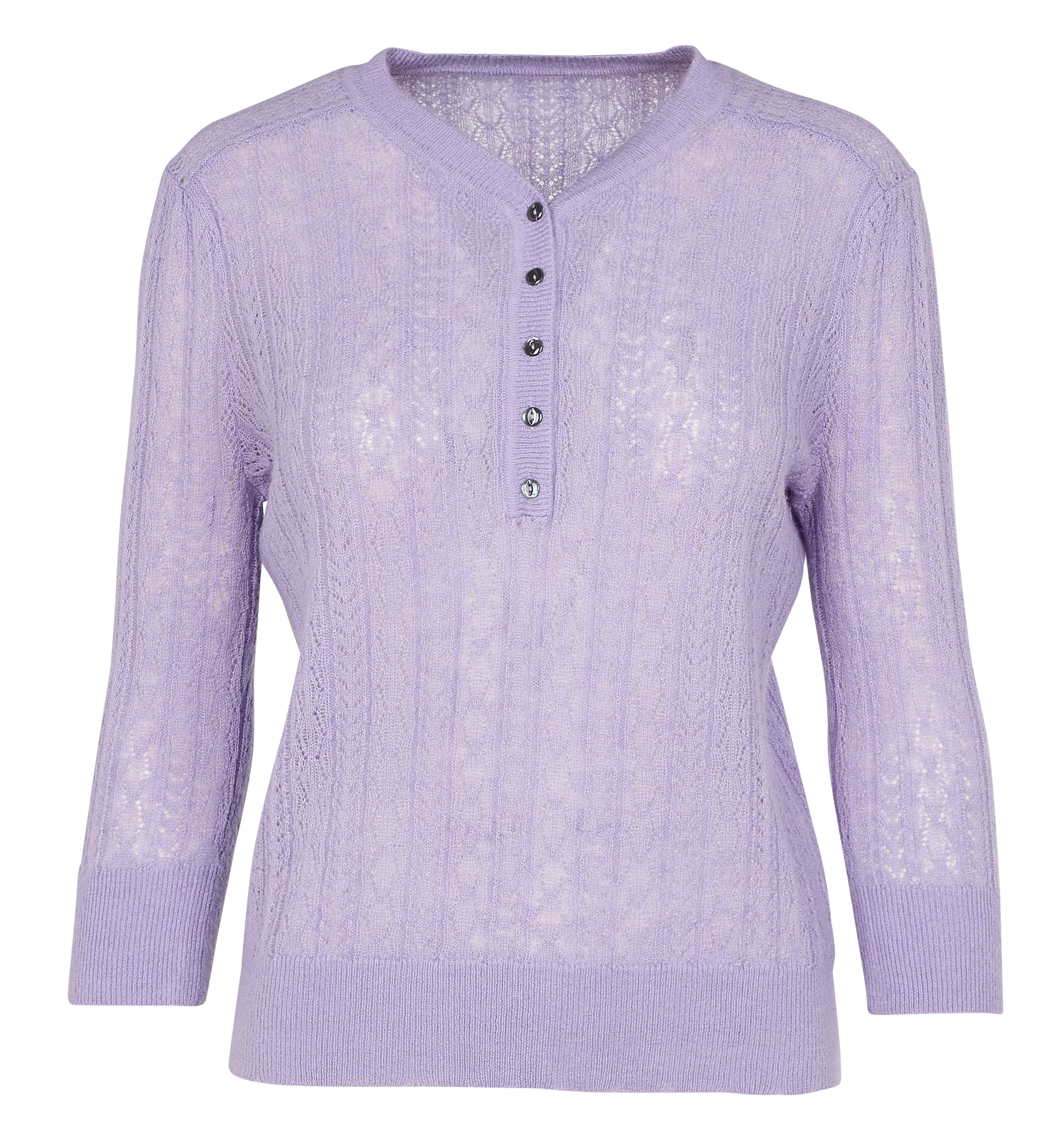 Pull col V n lainé mérinos mélangé Violet RYBU