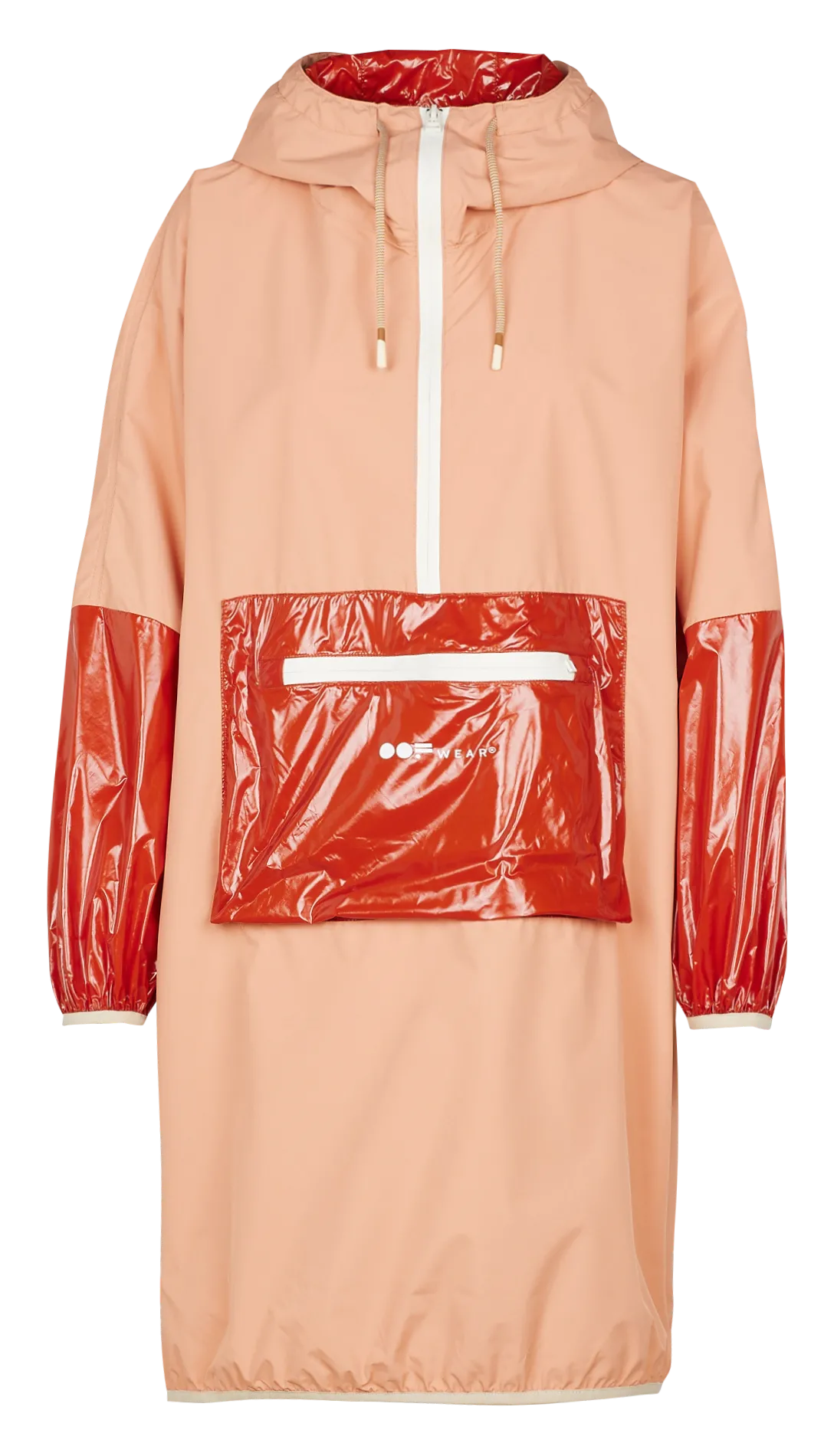 Coupe-vent ample à capuche Rose