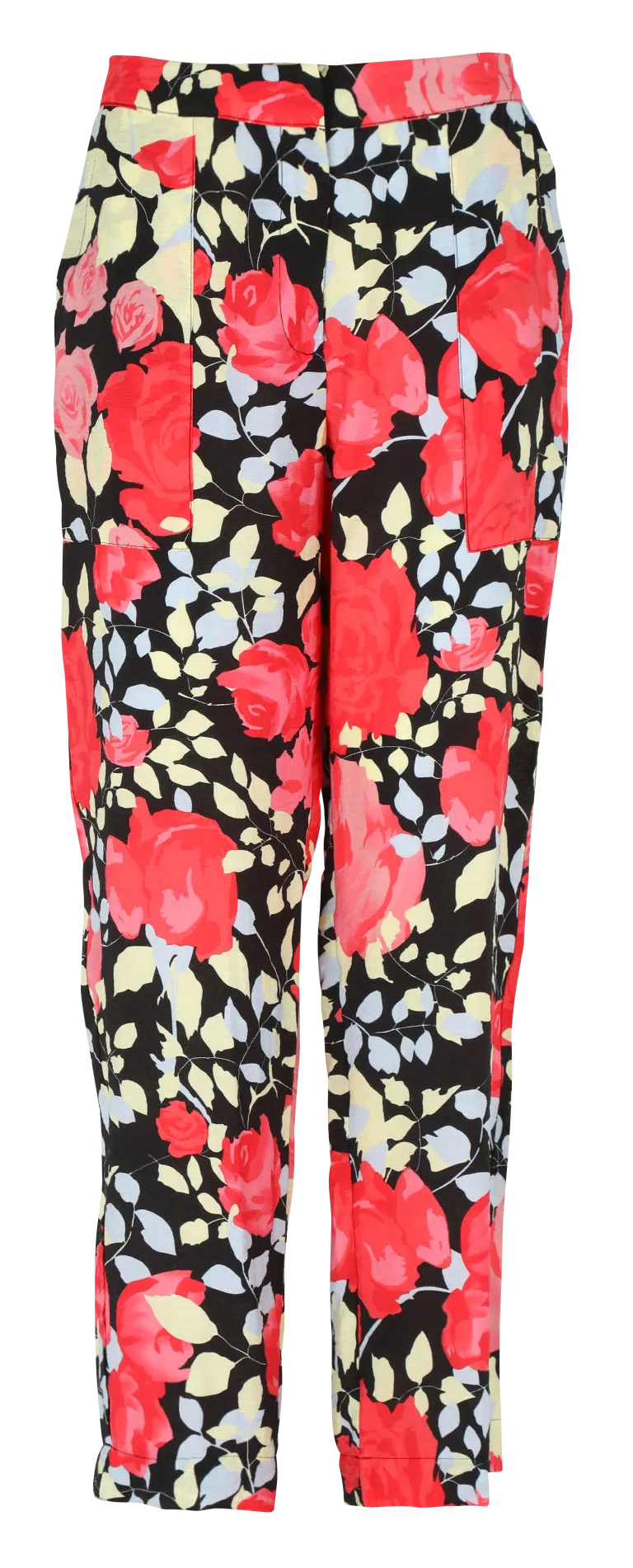 Pantalon carotte imprimé fleuri Multicolore