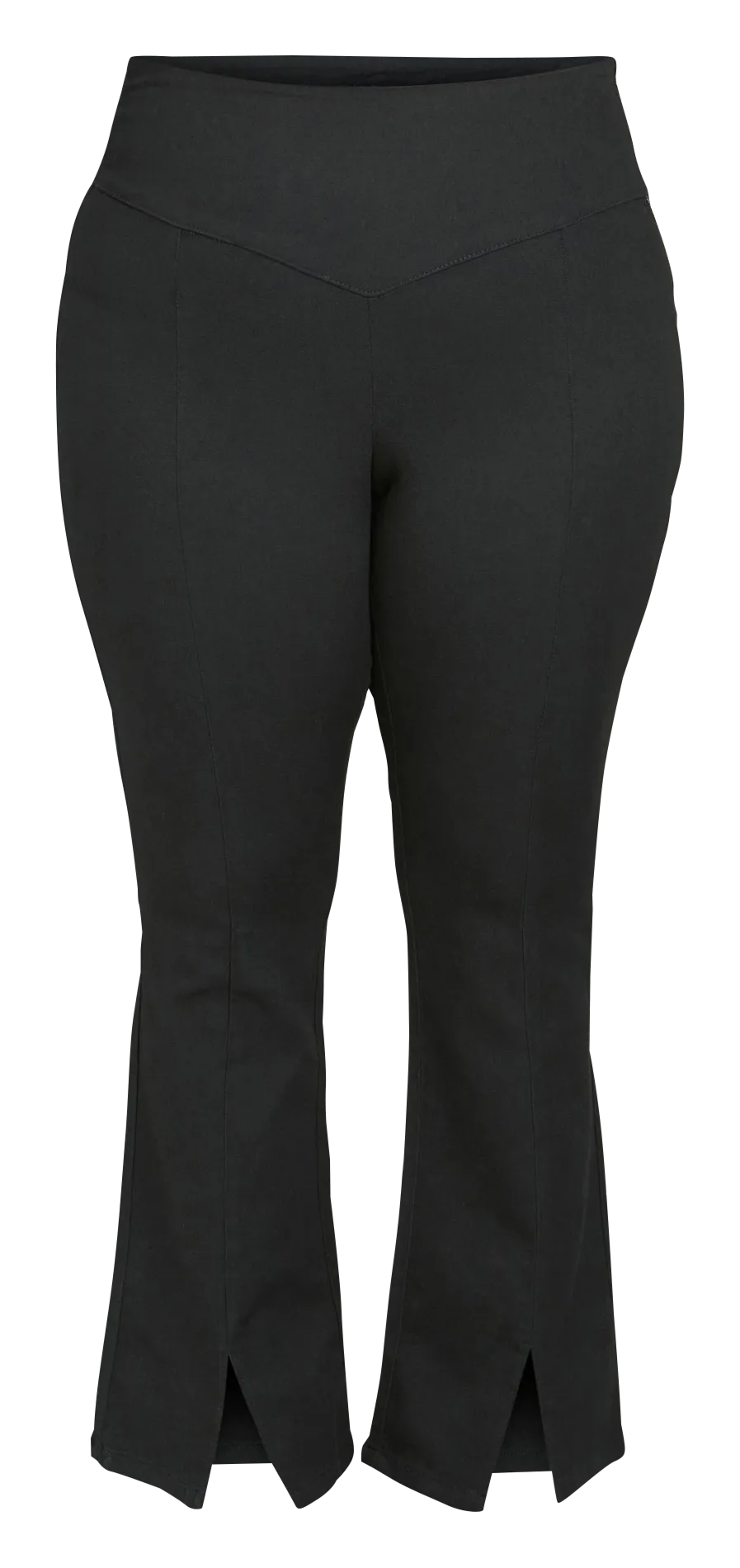 Pantalon évasé en coton Noir