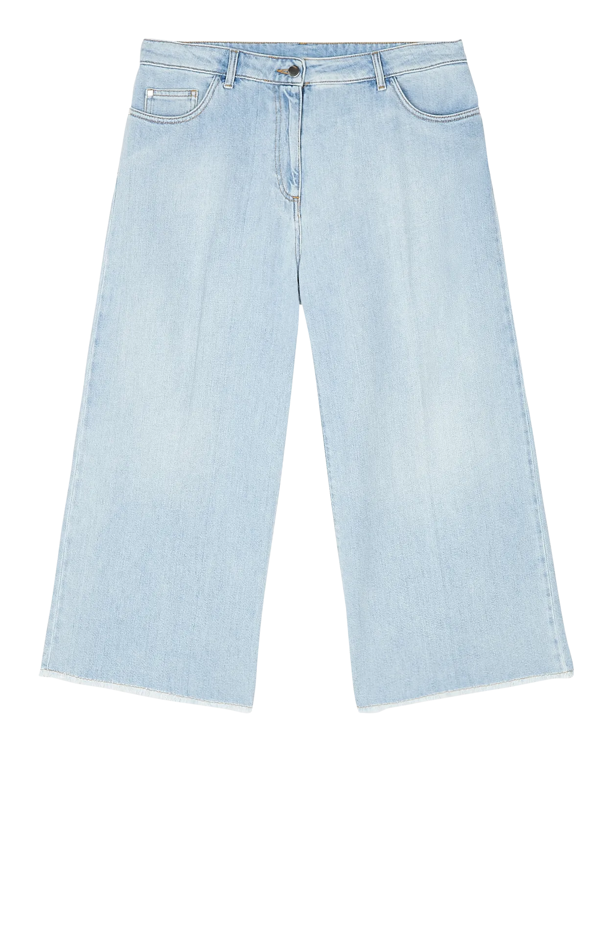 Jean cropped en coton mélangé Bleu IDRA