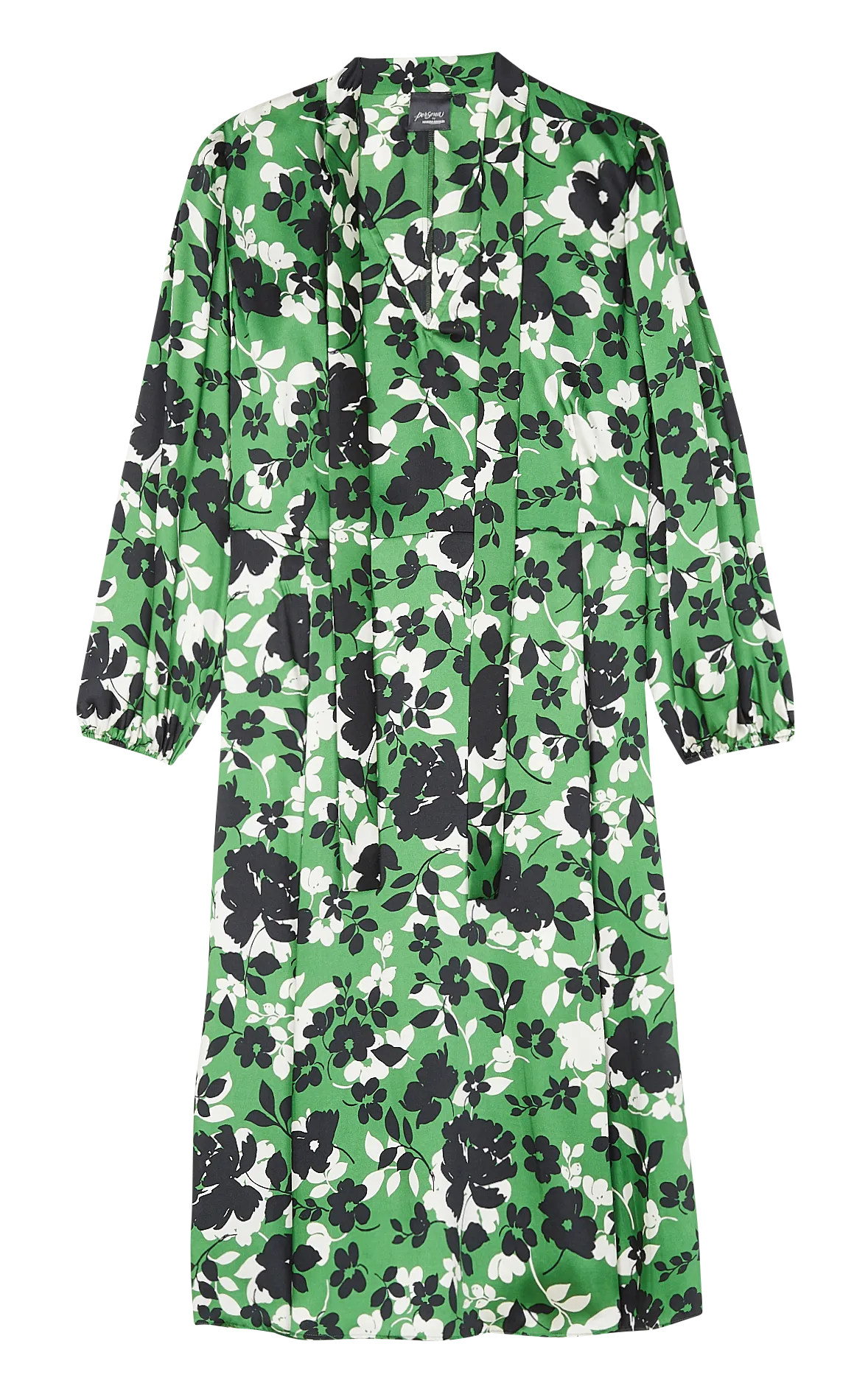 Robe longue imprimé fleuri à col v Vert DARIA