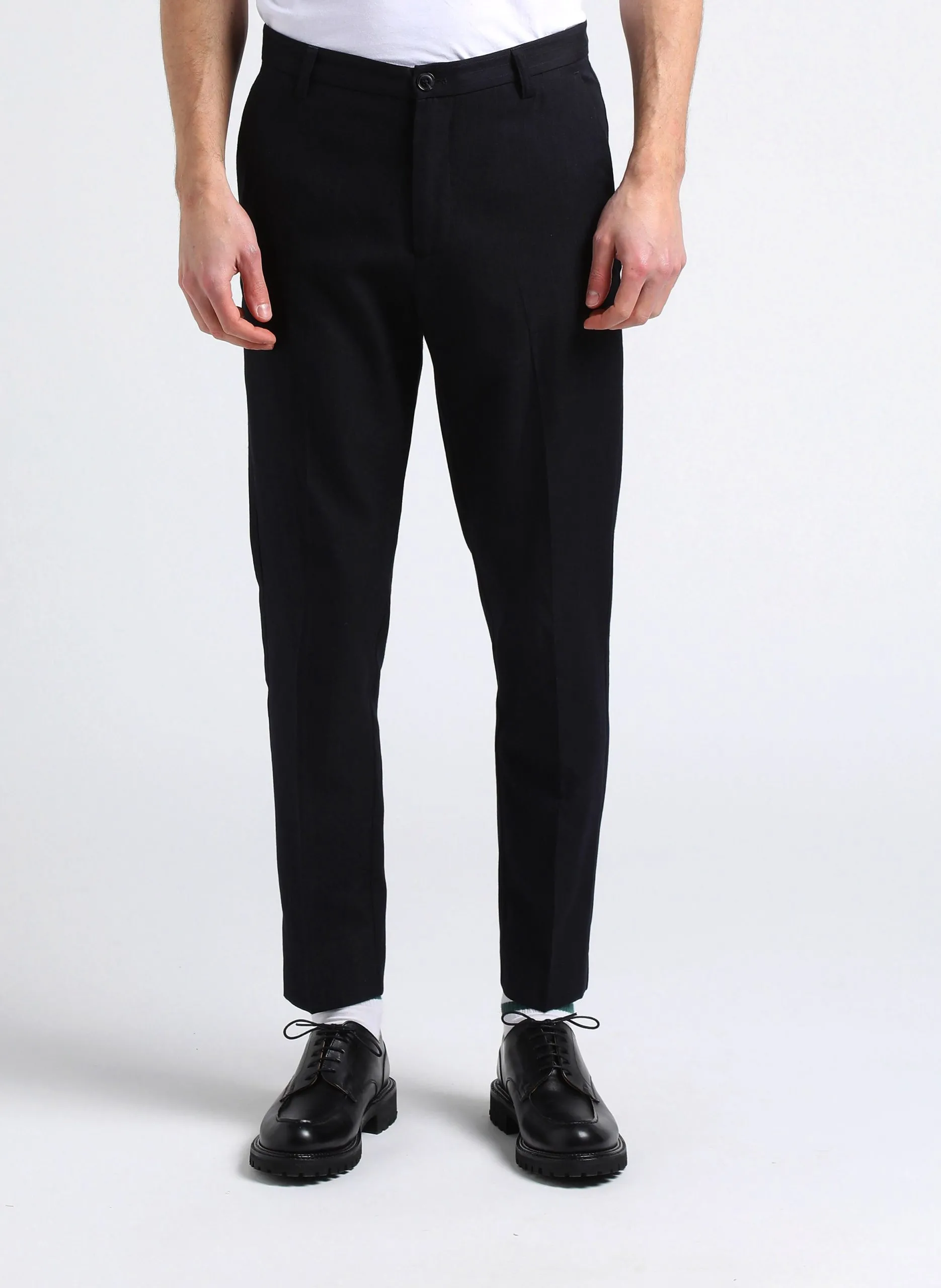 Pantalon droit à fines rayures Rayé Silas