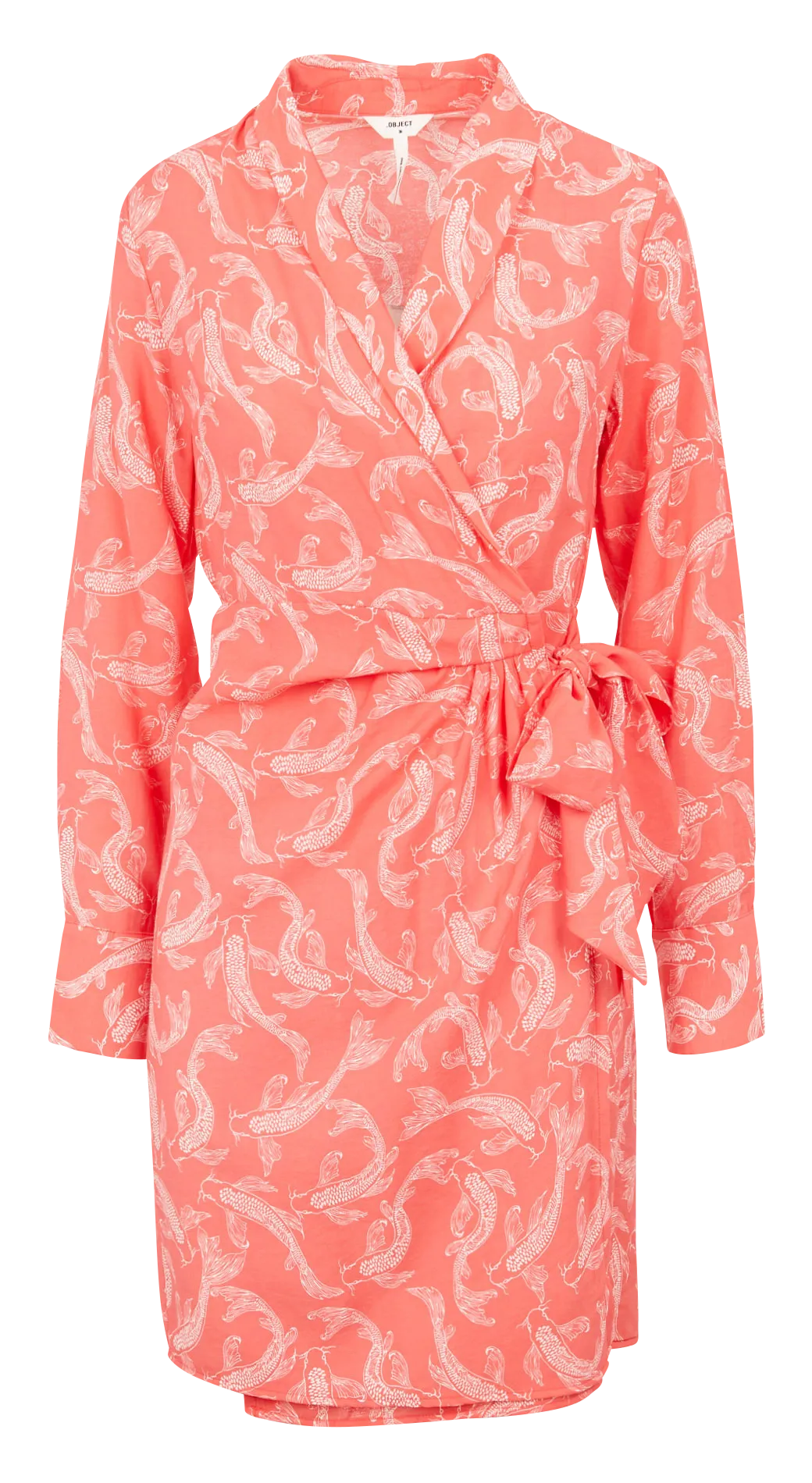 Robe cache-coeur en viscose imprimée Multicolore OBJRIO
