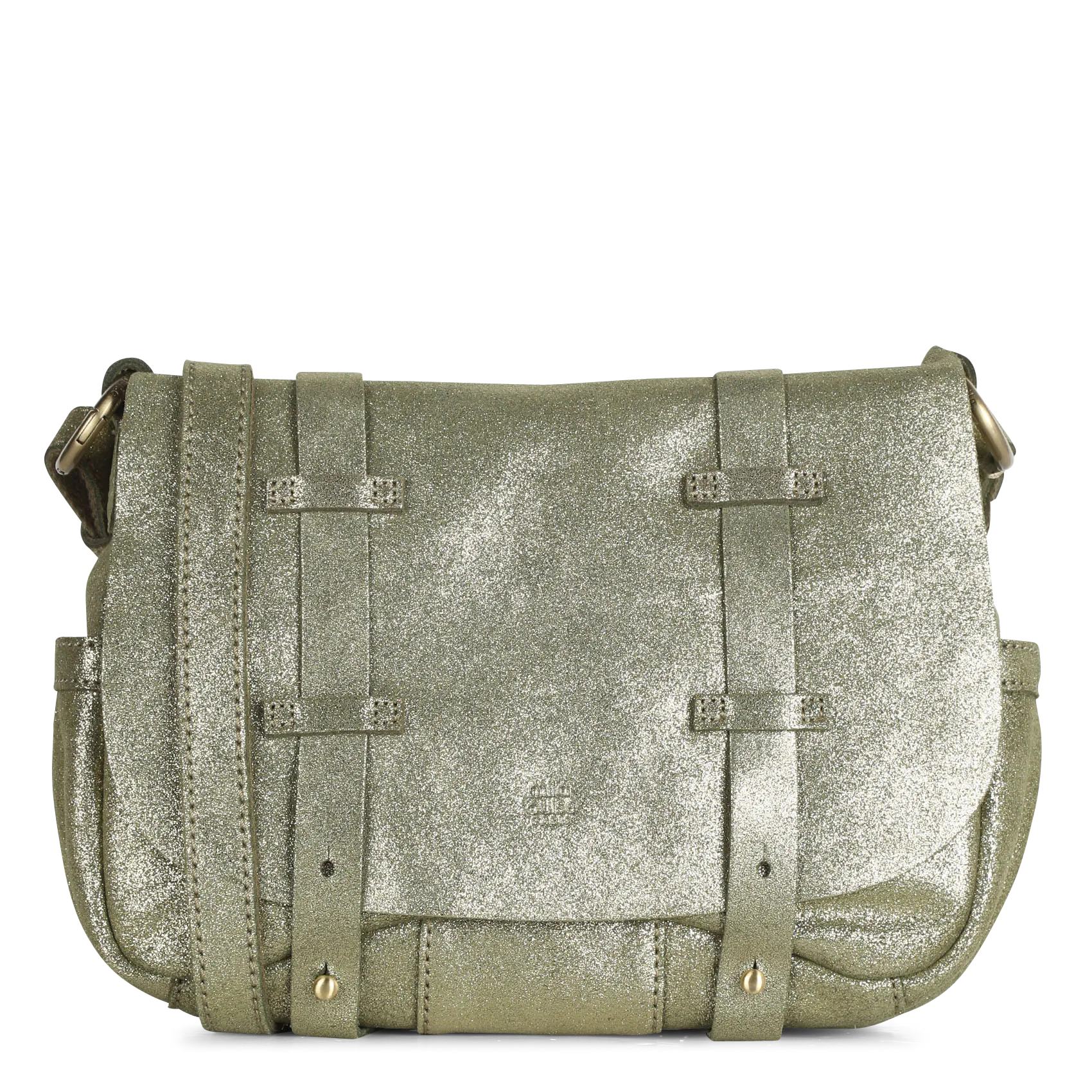 Besace en cuir métallisé Vert BESS