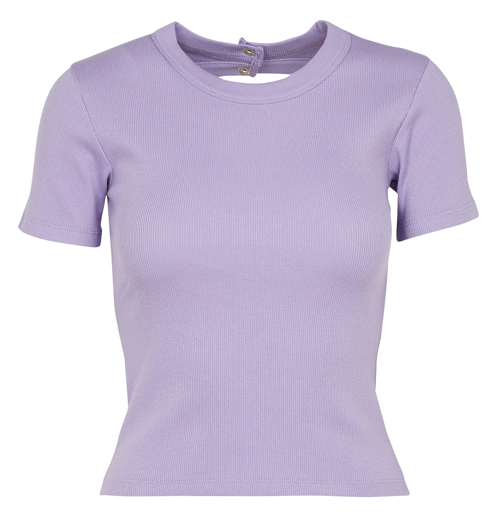 Tee-shirt col rond en coton Violet AIYANA