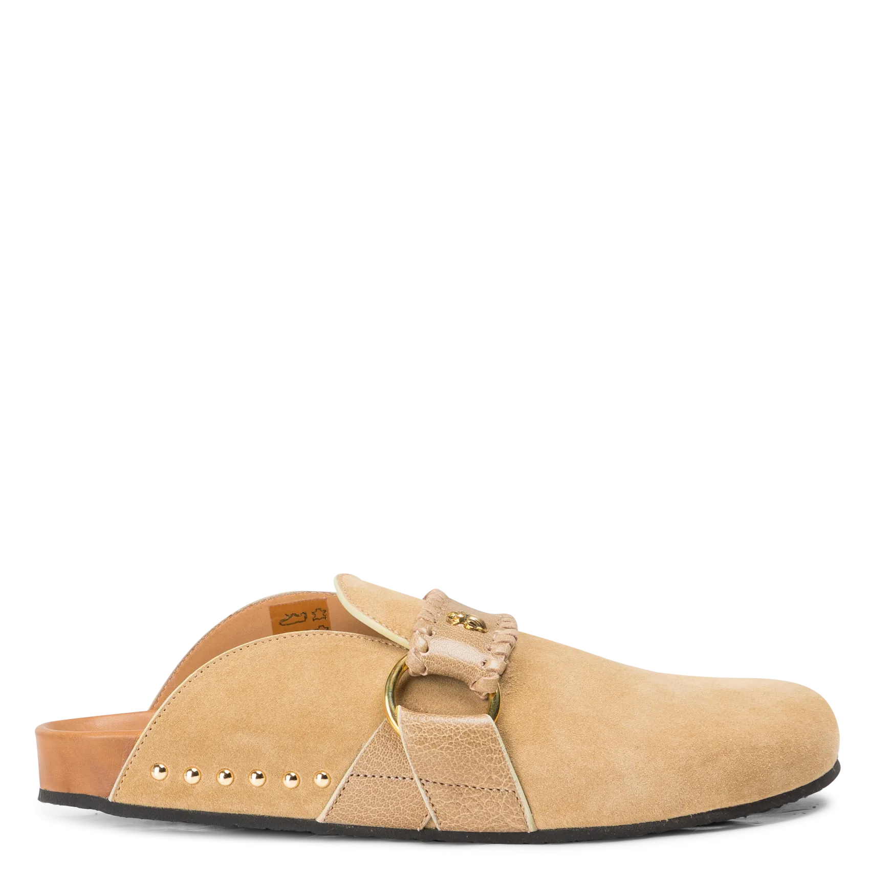 Mules en cuir Beige GEORGETTE