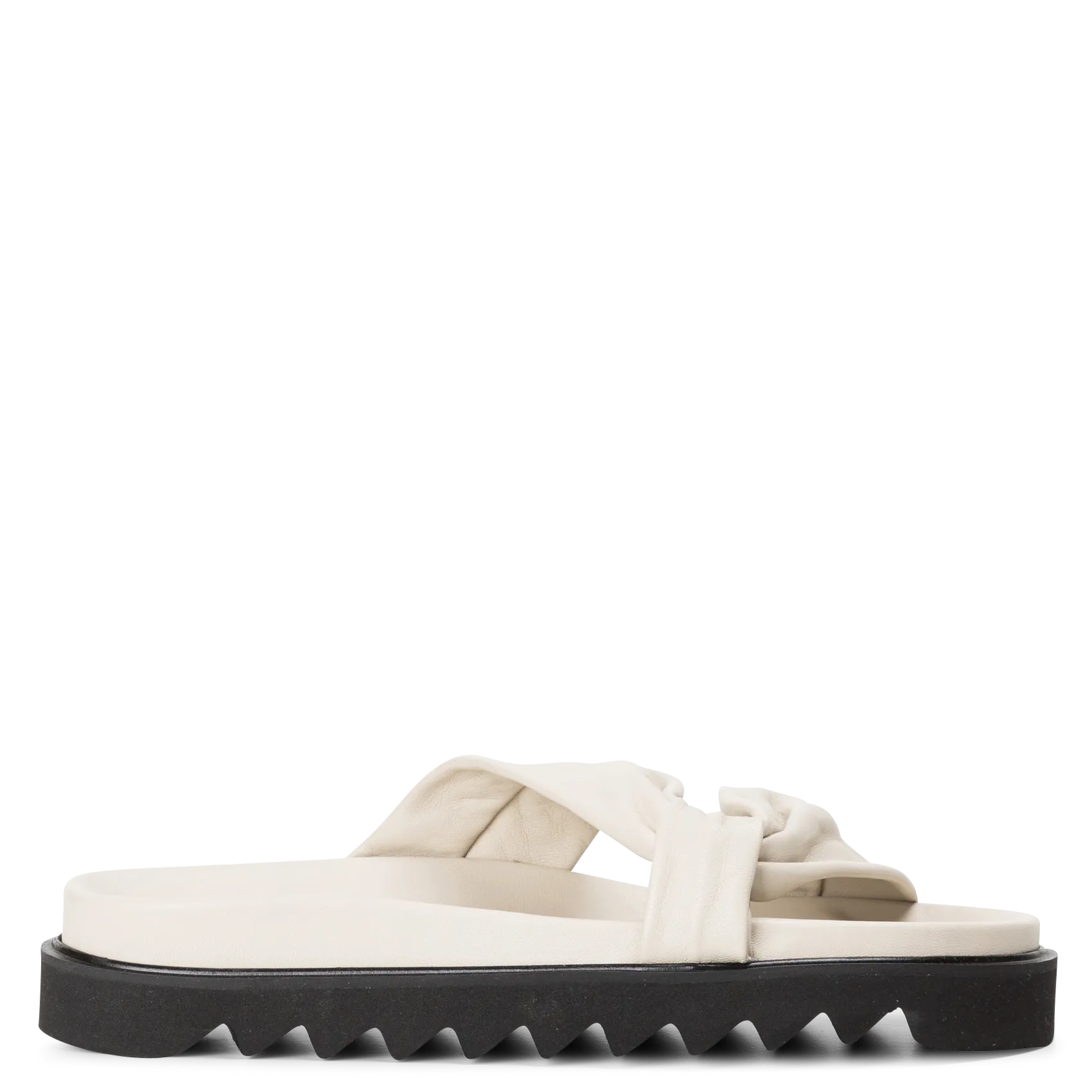 Sandales à semelle crantée en cuir Beige BYDLEEDRAP