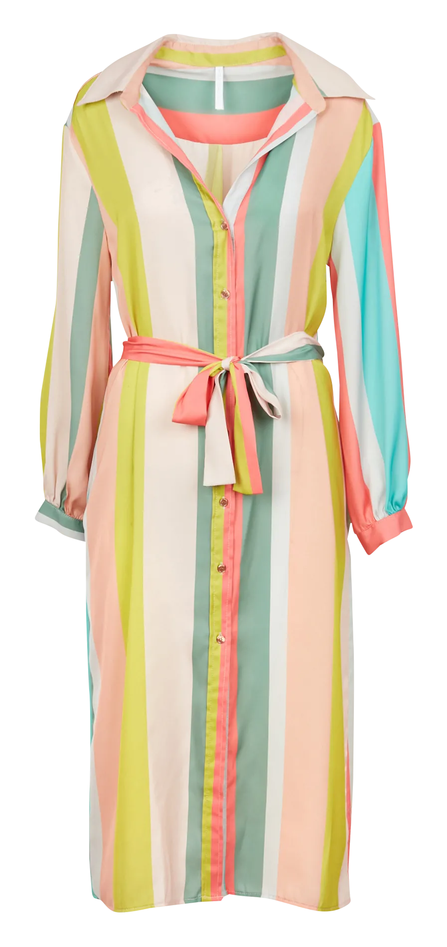 Robe chemise col classique Beige