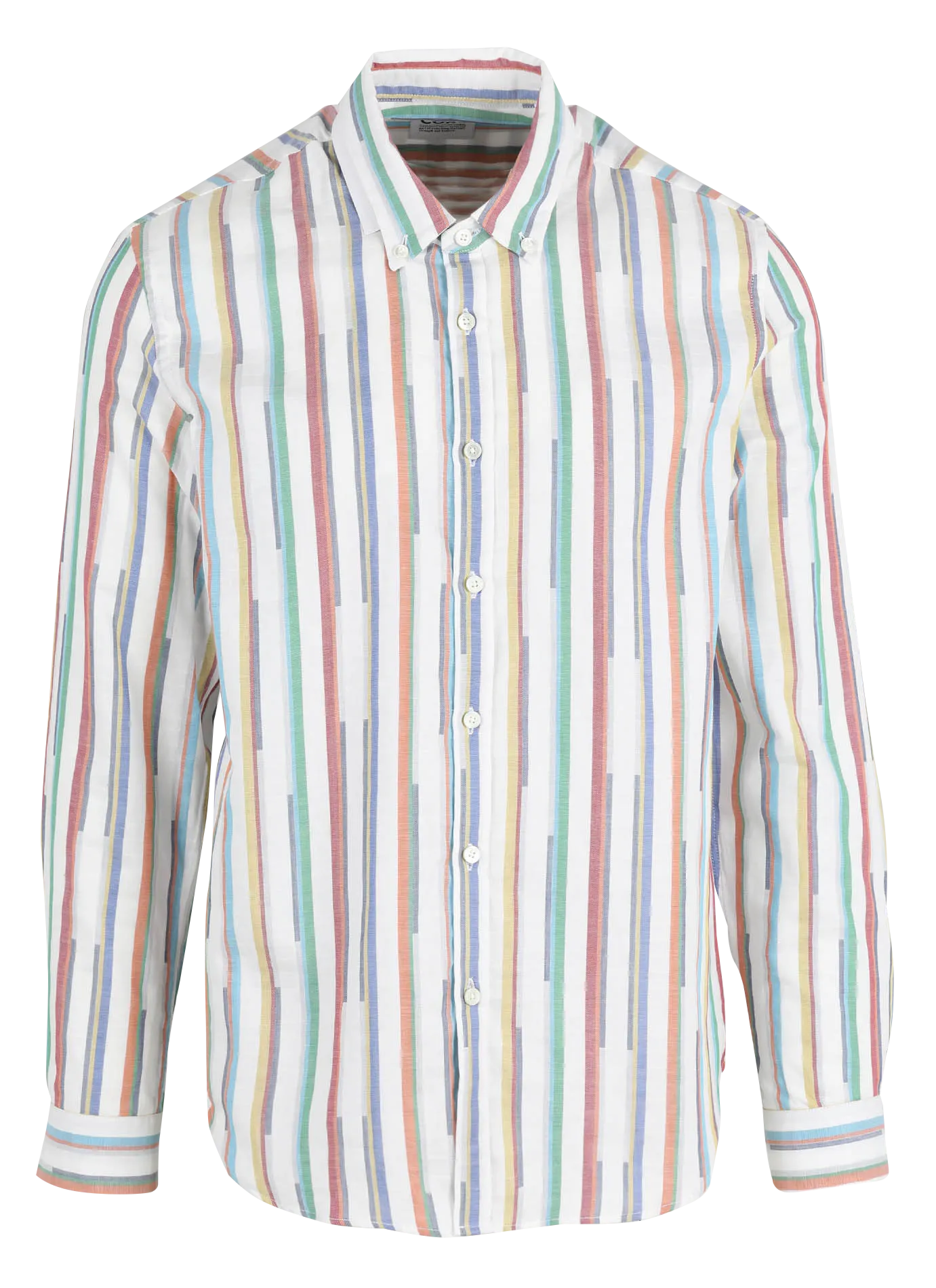 Chemise col américain regular-fit rayée en coton Rayé TOKYO RAINBOW