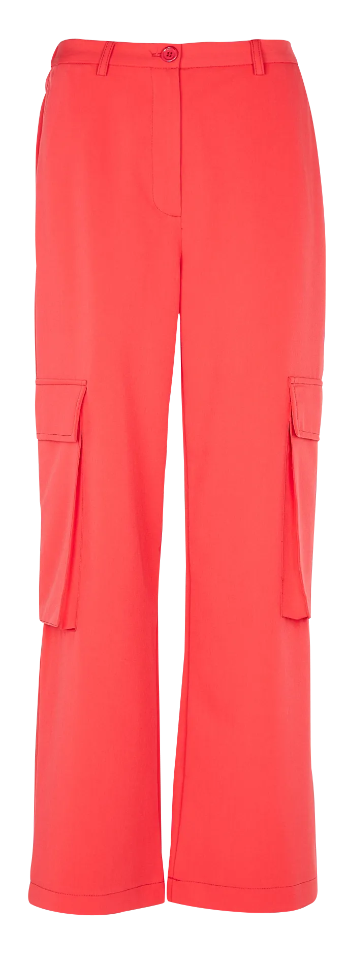 Pantalon large à poches cargo Rose