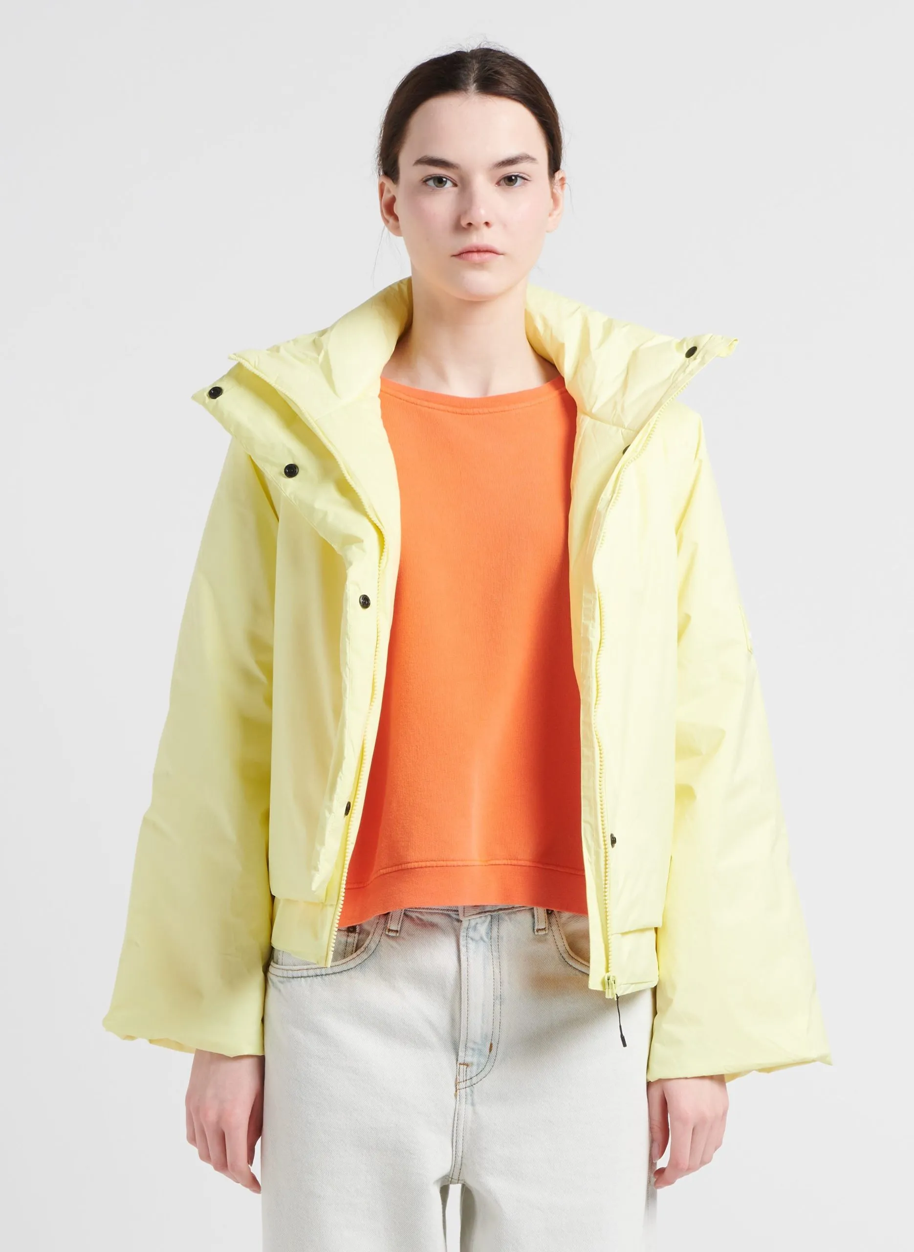 Veste col montant en nylon Jaune FUSE W JACKET