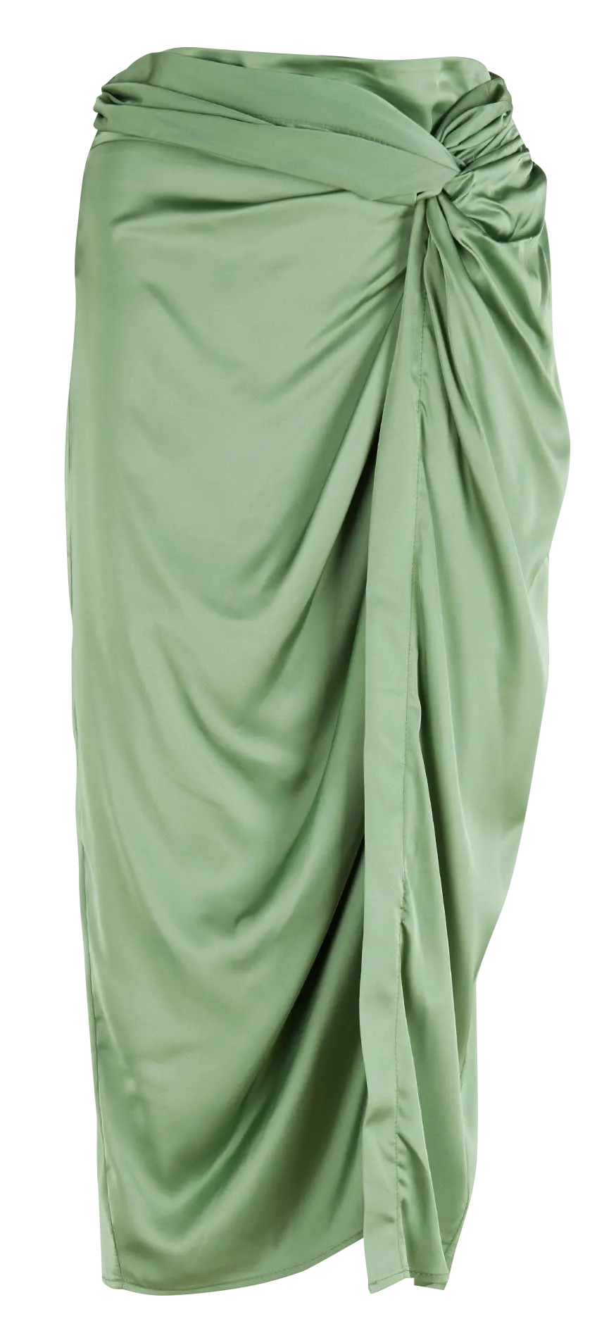 Jupe longue portefeuille façon pareo Vert