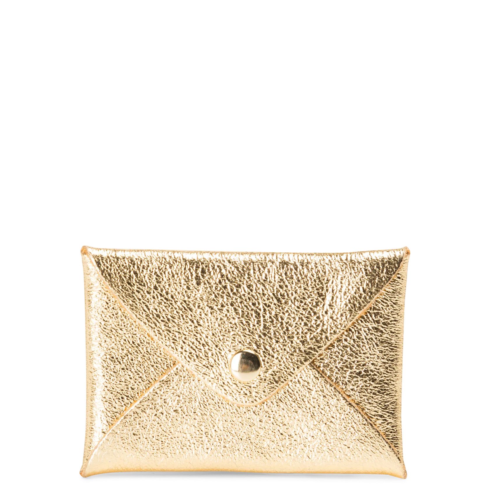 Porte-cartes en cuir Doré