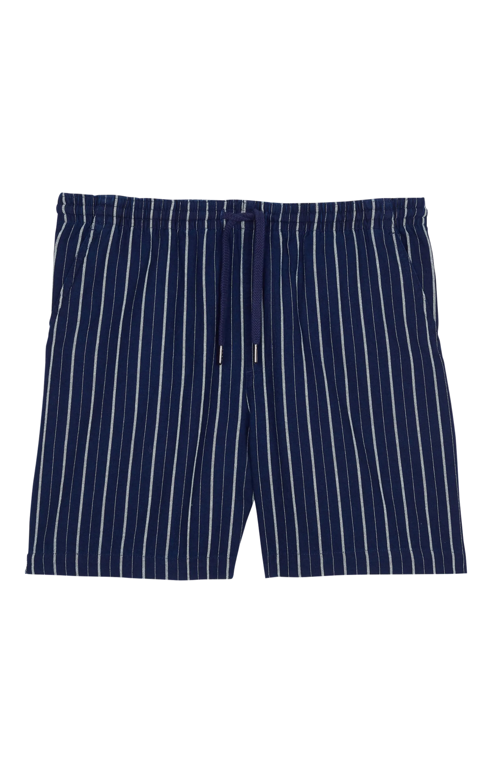 Short rayé en coton mélangé Bleu REDWALD