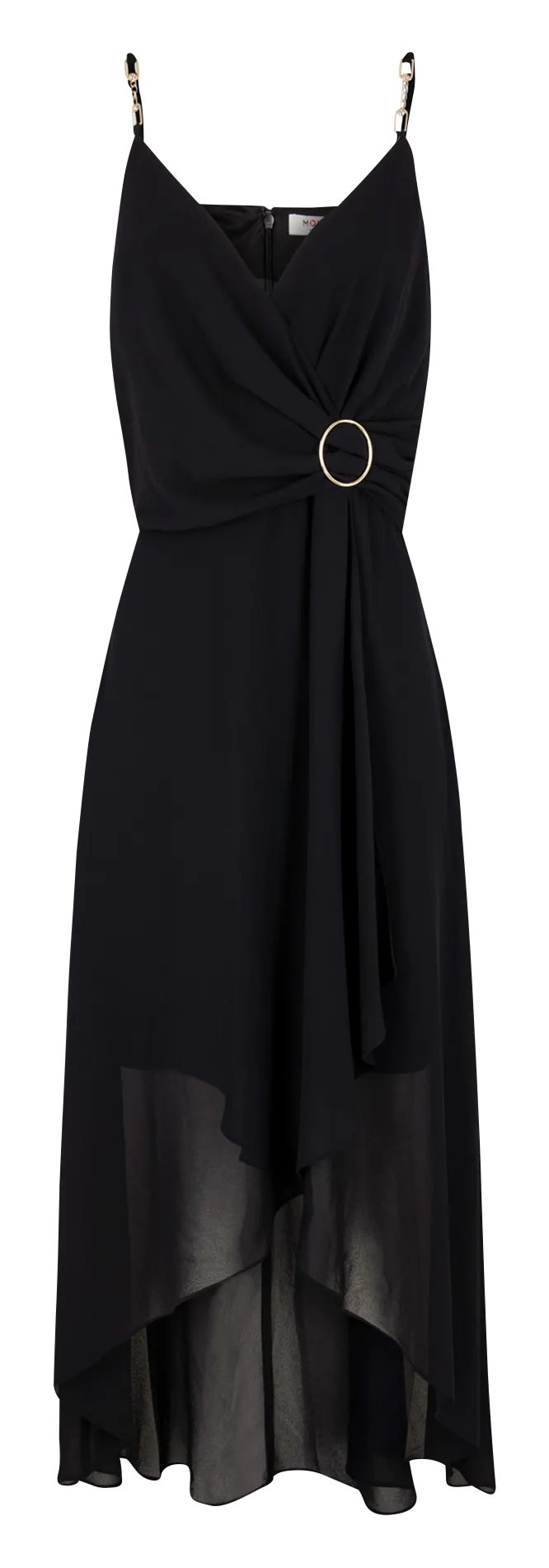 Robe mi-longue à fines bretelles Bleu 231-REUILLY