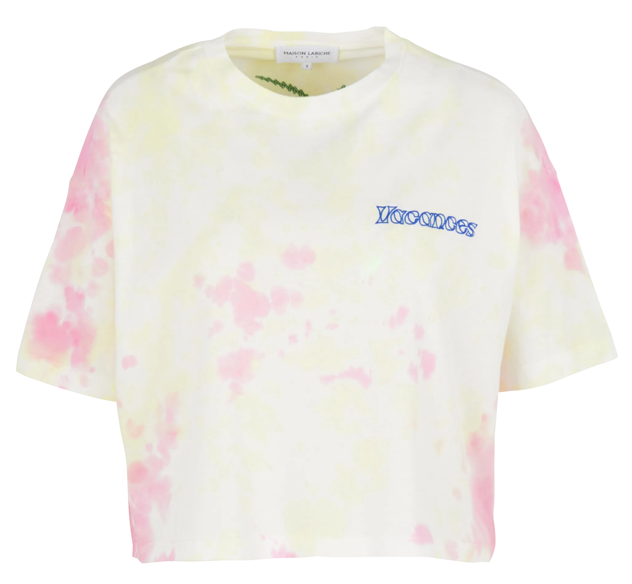 Tee-shirt ample col rond en coton bio brodé Multicolore ALESIA CLUB VACANCES