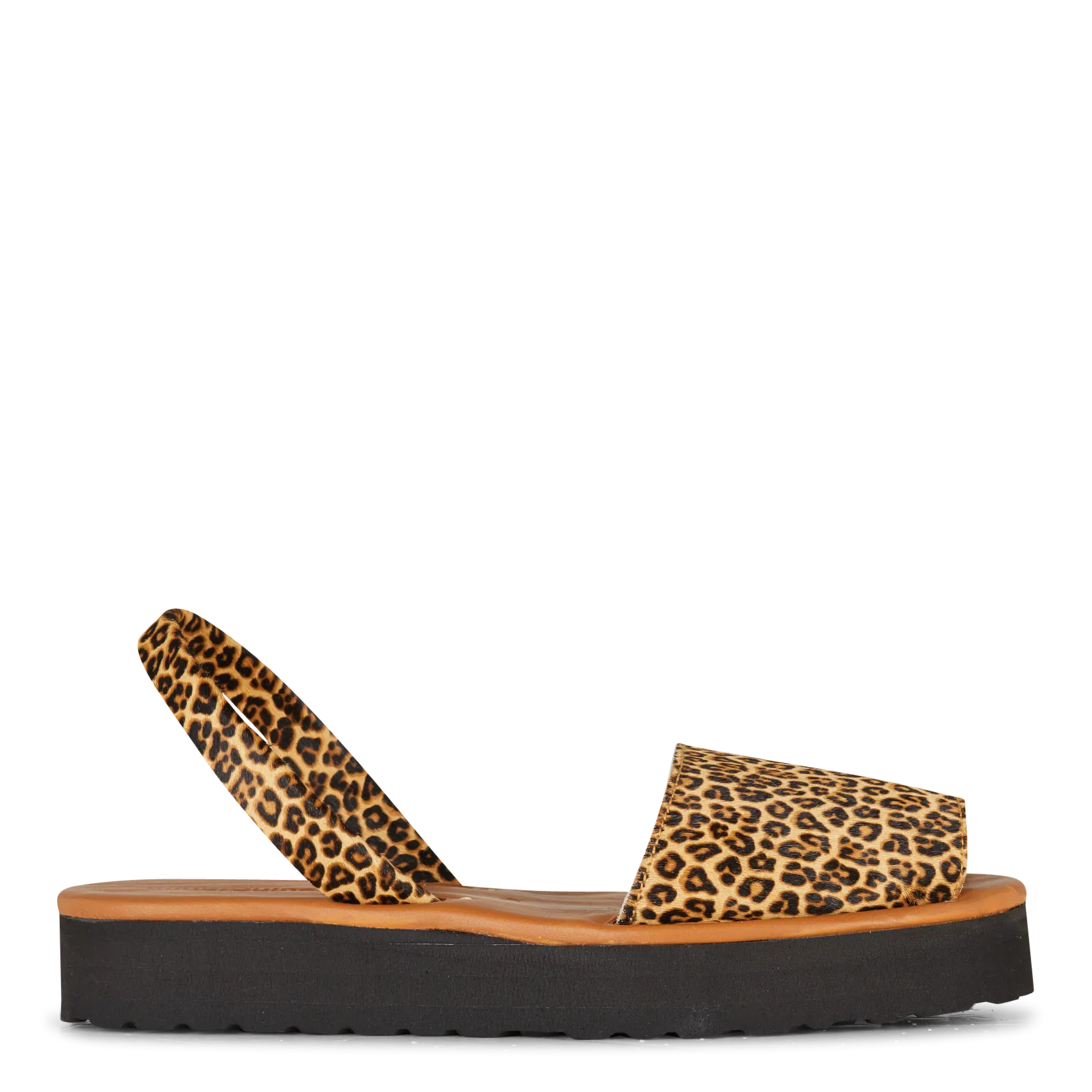 Sandales plates en cuir Beige AVARCA