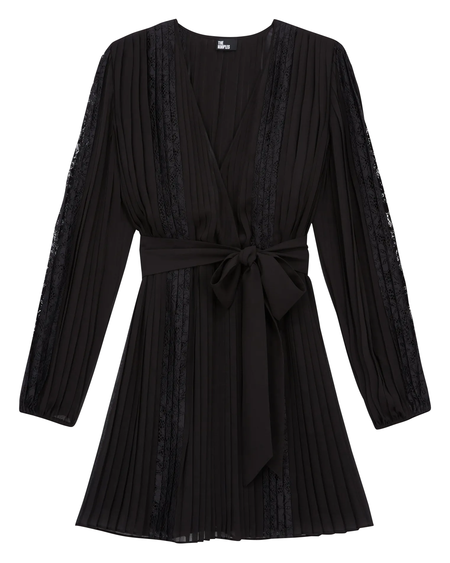 Robe courte avec dentelle Noir