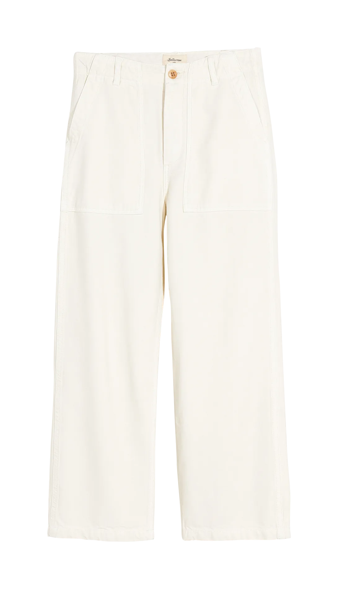 Pantalon droit taille haute Blanc PRISCA
