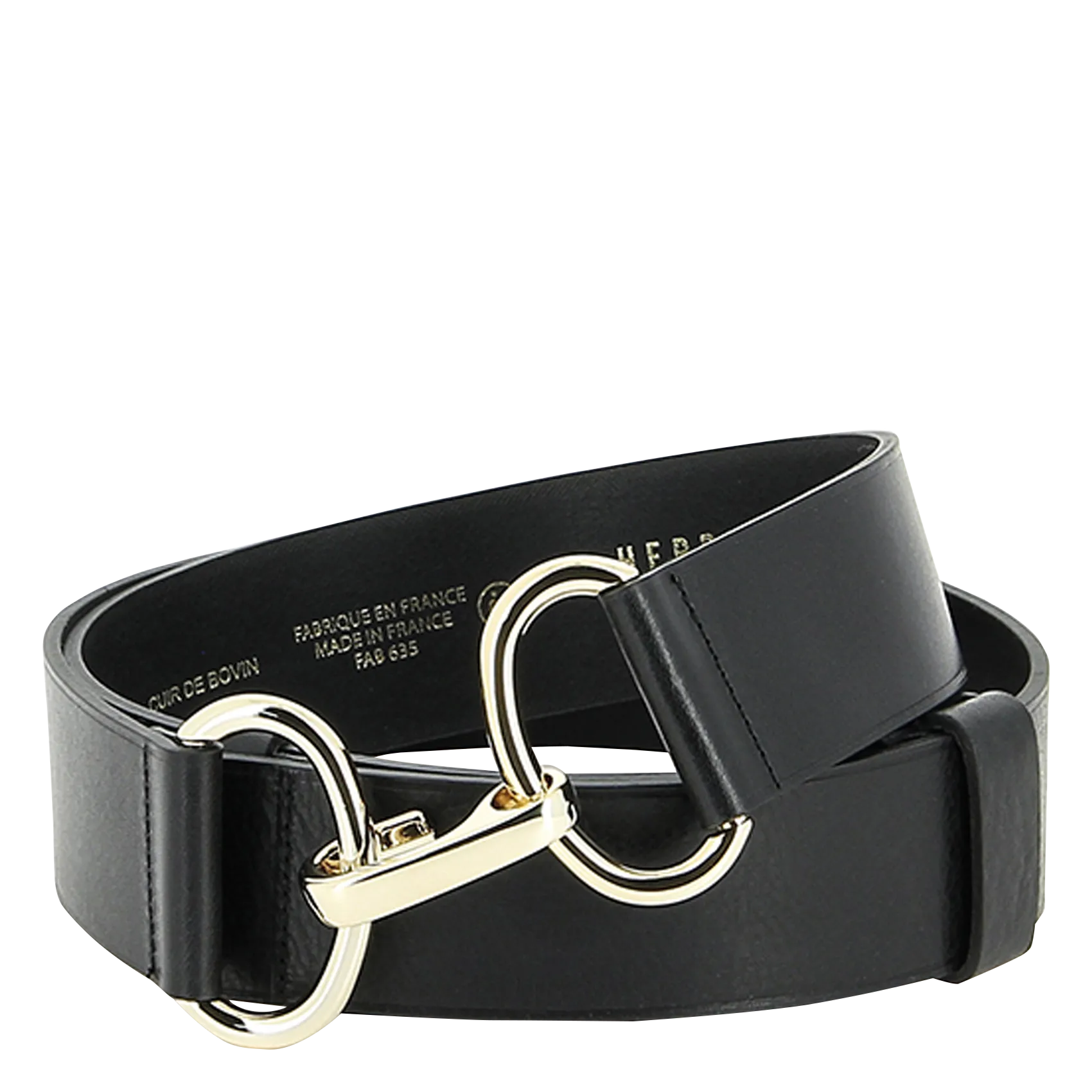 Ceinture en cuir Noir LA CHANZY
