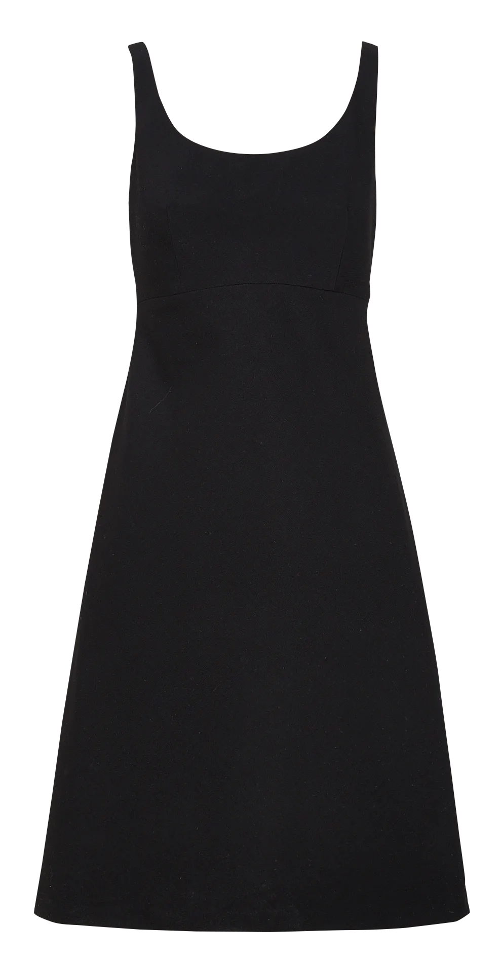 Robe midi droite en laine mélangé Noir