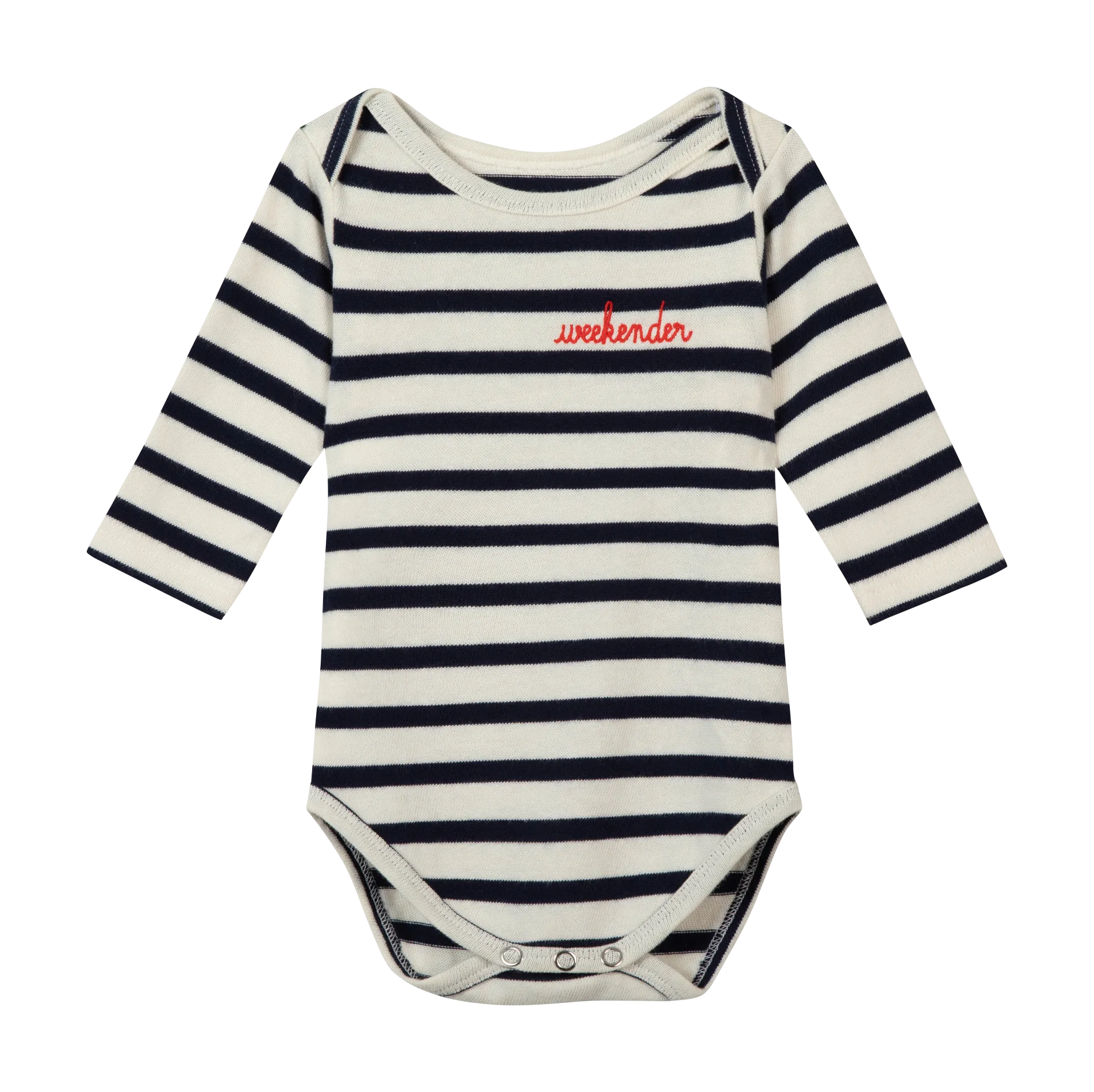 Body en coton à rayures Blanc CALMETTE WEEKENDER