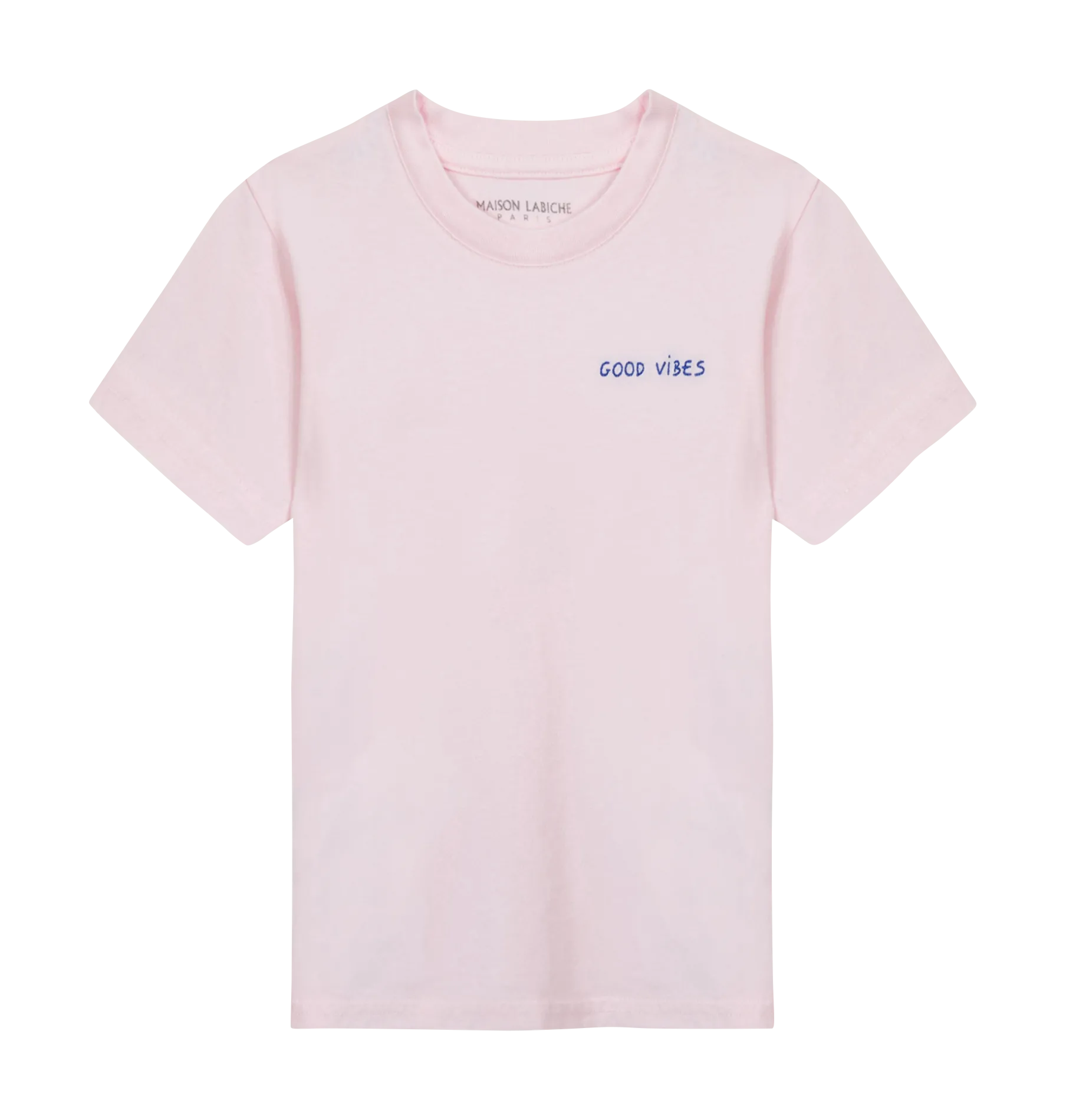 T-shirt col rond en coton Rose LEON GOOD VIBES