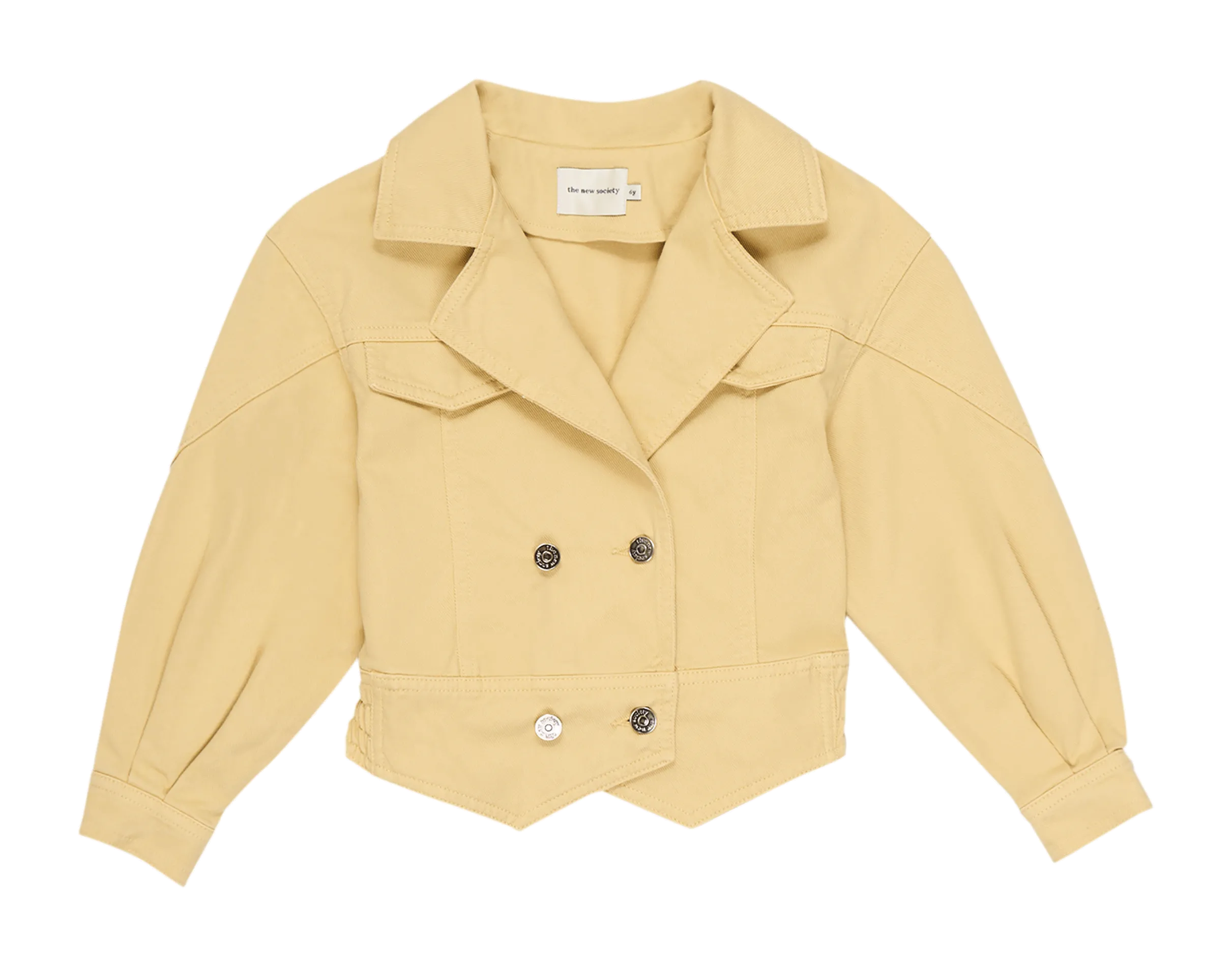 Veste boutonnée en coton Jaune DANTE