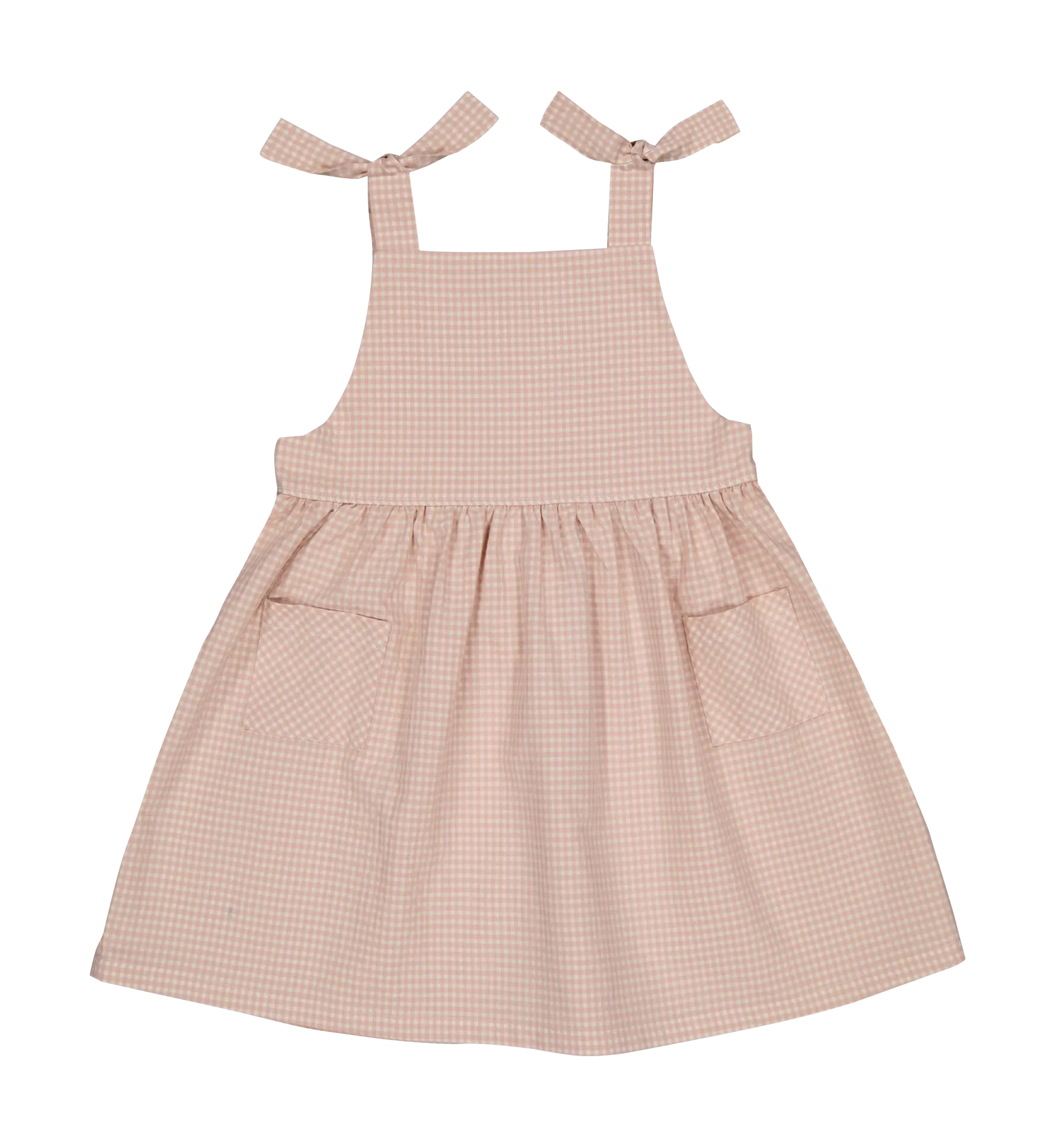 Robe courte vichy en coton mélangé Rose MARCELLE
