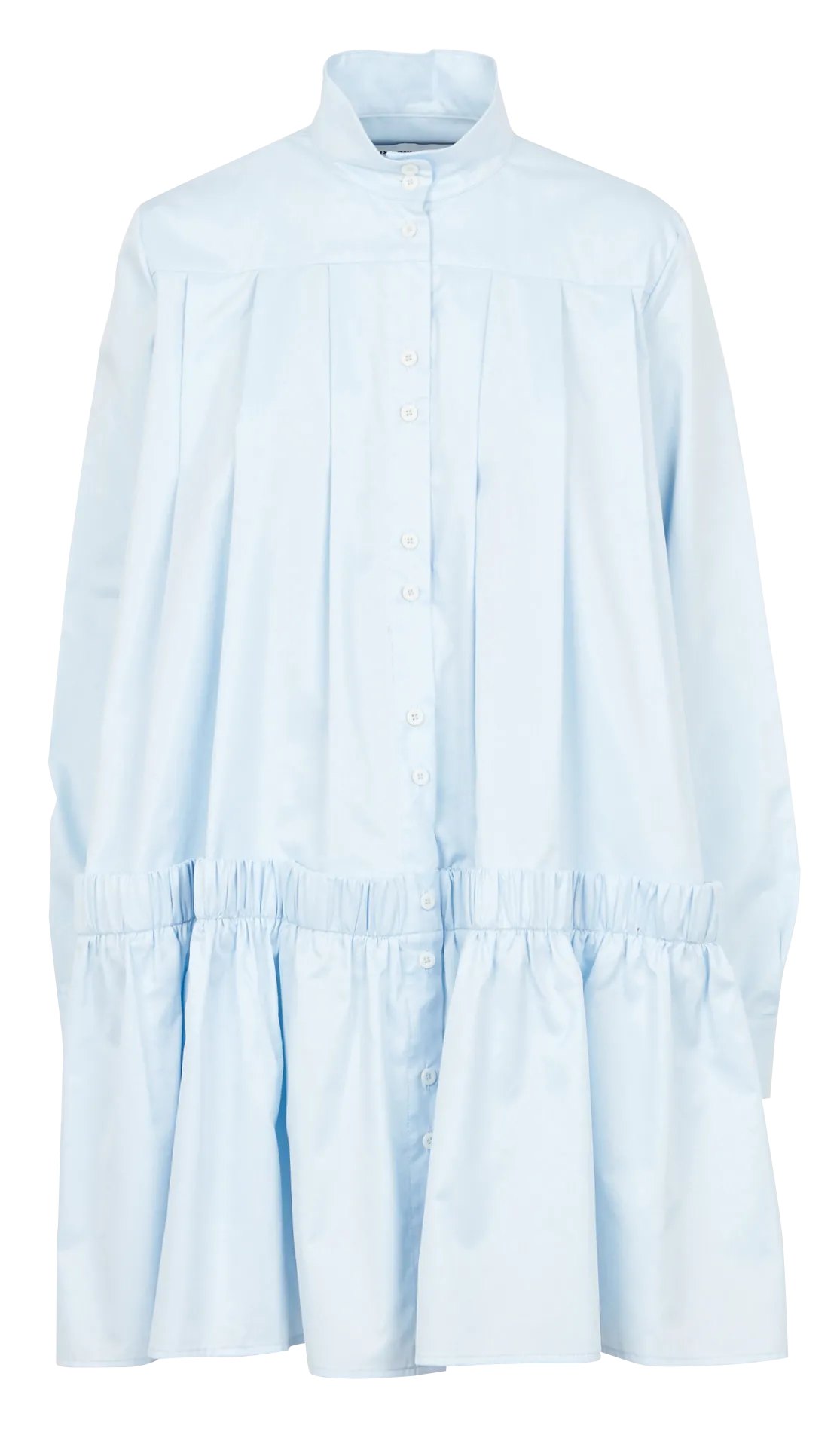 Robe chemise courte en coton Bleu ARDEN