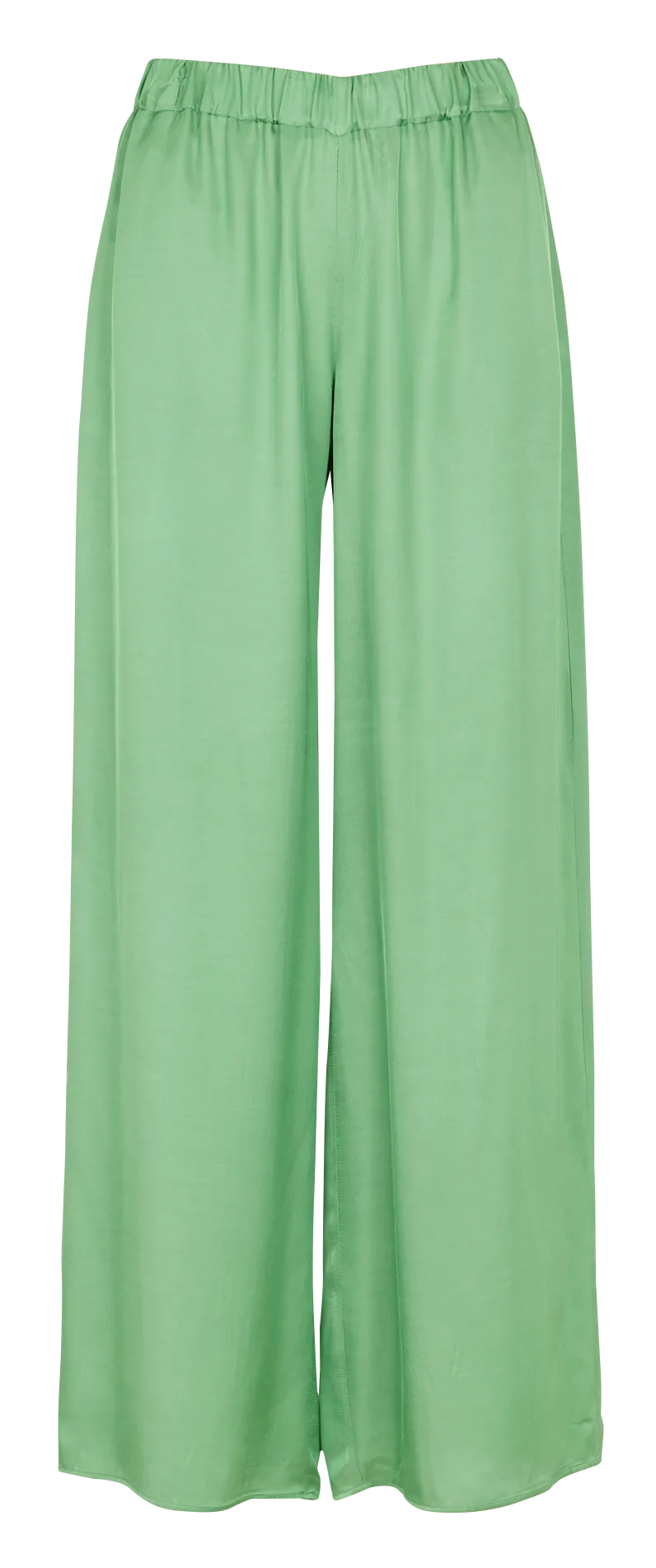 Pantalon large taille haute fluide Vert GINSENG