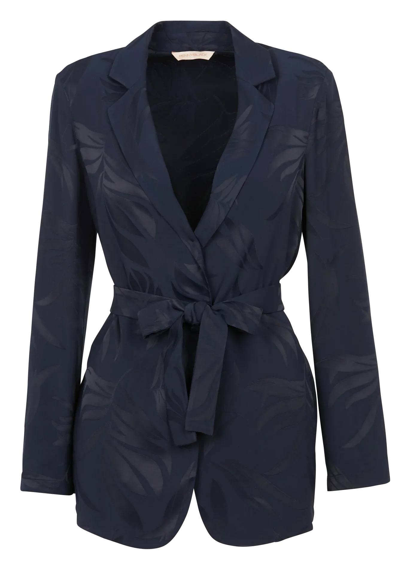 Veste col tailleur en jacquard Bleu COGNOME