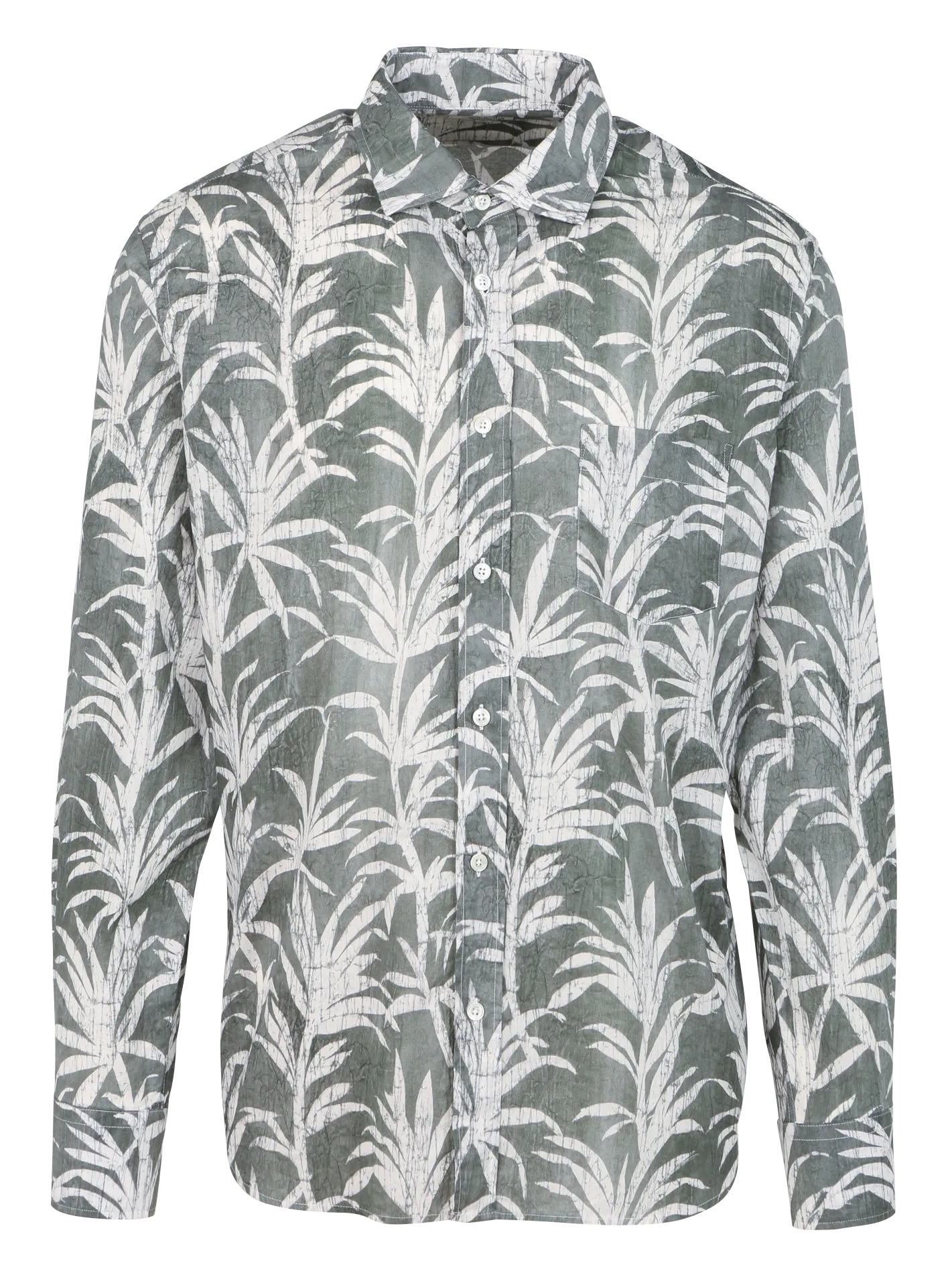 Chemise regular-fit imprimée en coton Gris PAUL