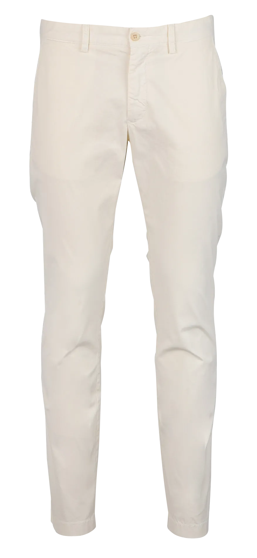 Pantalon droit en coton stretch Blanc