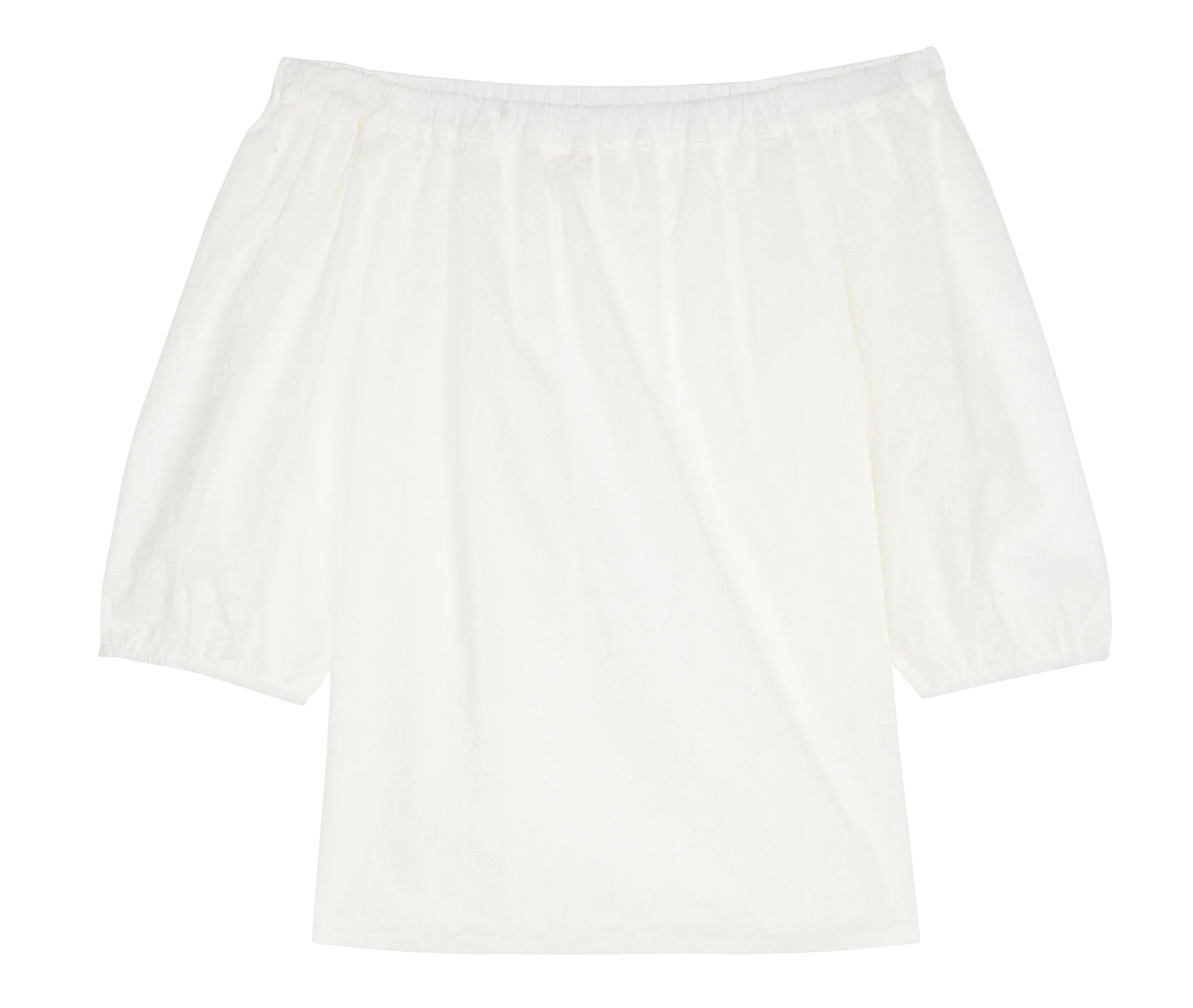 Tunique en coton brodé Blanc BALDO