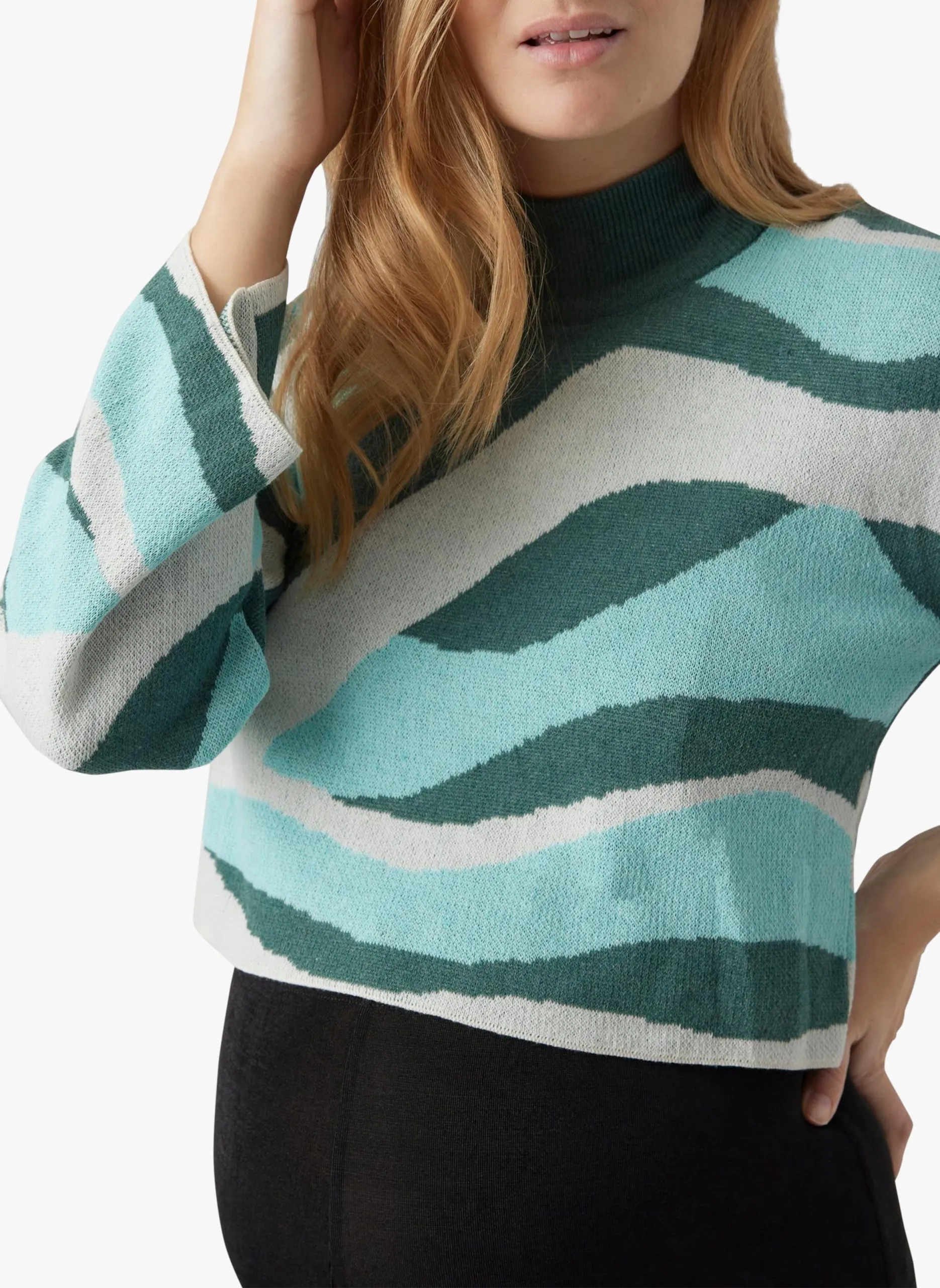 Pull de grossesse court Bleu OLIVIA