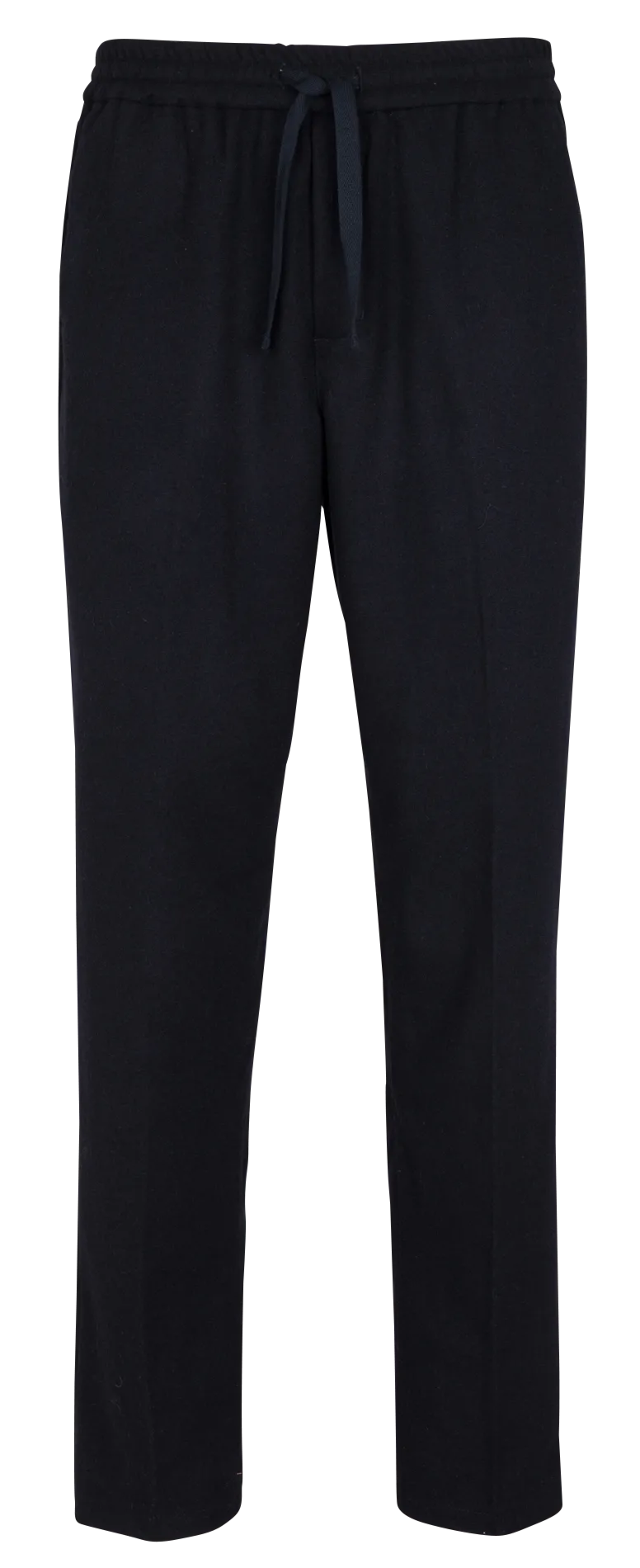 Pantalon droit en laine mélangée Bleu