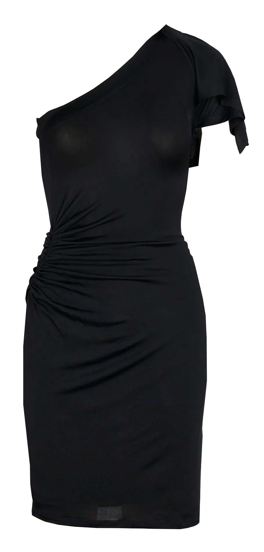 Robe courte asymétrique Noir GASKA